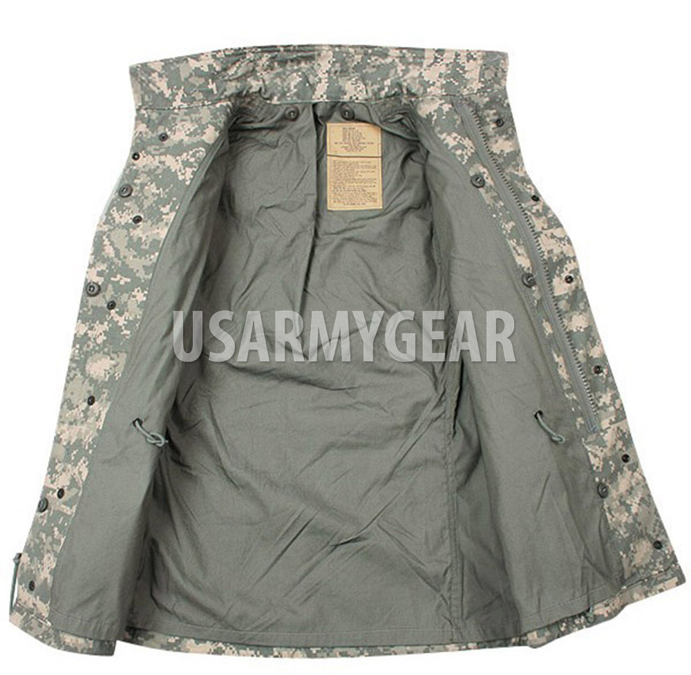 Made in US Military Army M-65 Acu Cold Weather Field Coat Jacket + Liner,Patches