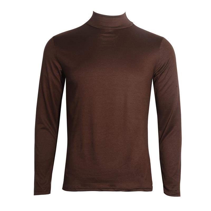 Men’s Long Sleeve Turtle Neck T-Shirt Tee Layer Cotton Blend Outerwear NEW