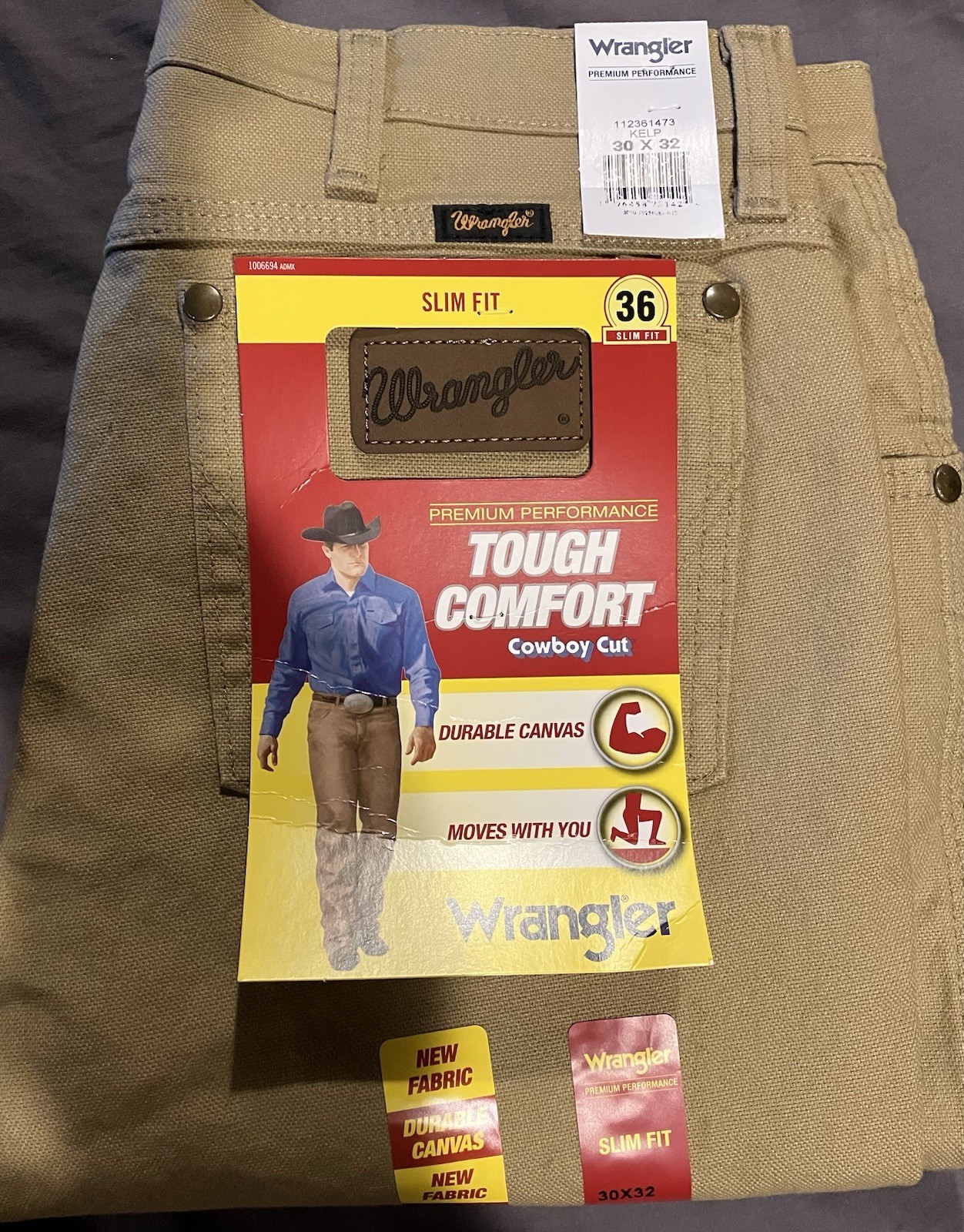 30×32 Wrangler Tough Comfort Slim Fit