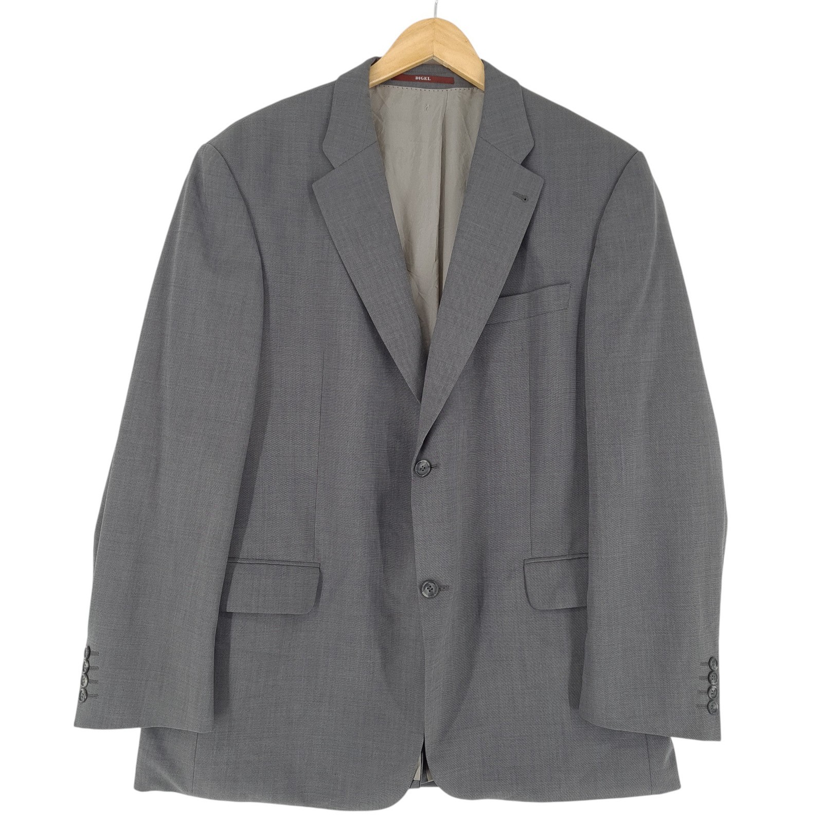 Digel Blazer Jacket Stretch Virgin Wool Grey Mt6 Size EU 56 UK/US 46R