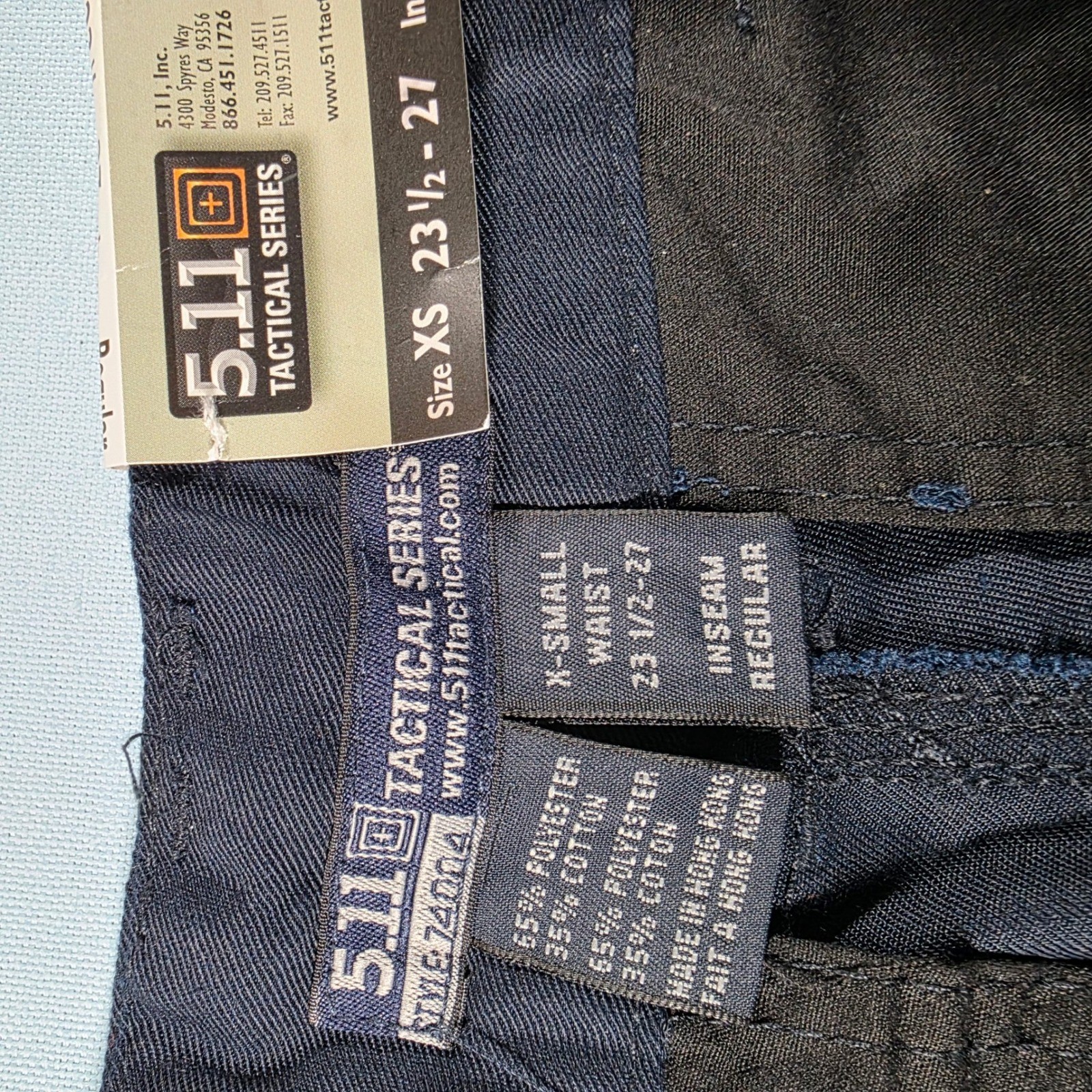5.11 Tactical TDU Pants Mens XS Regular Dark Navy Blue Poly Cotton Twill 74004