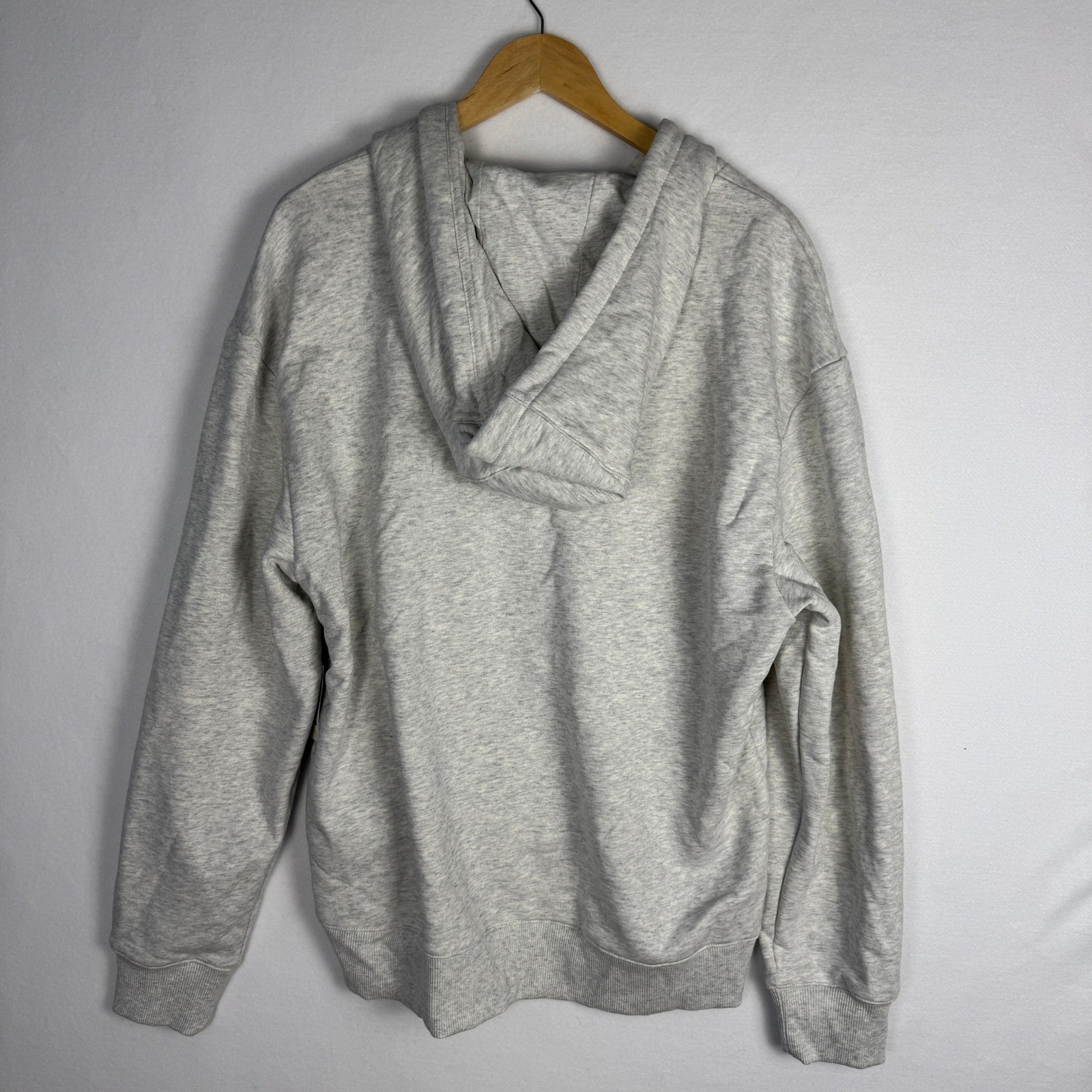 Mode of One Men Front-Zip Hoodie Whispy Grey Heather Fleece 100198150MN L NEW
