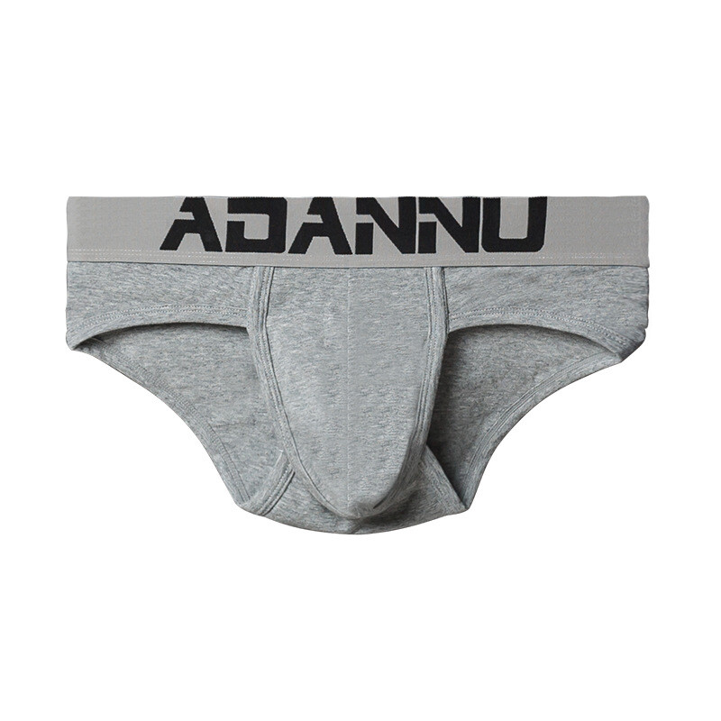 ADANNU Men’s Underwear Solid Sexy Low Waist Elastic Soft Breathe Sports Briefs
