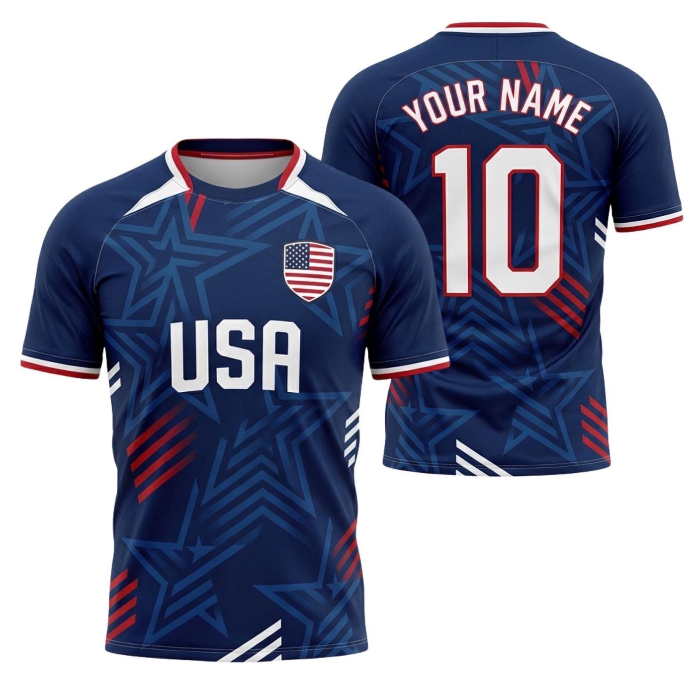 Custom USA Soccer Jersey Personalized Football Shirt USA Fan Gift Men