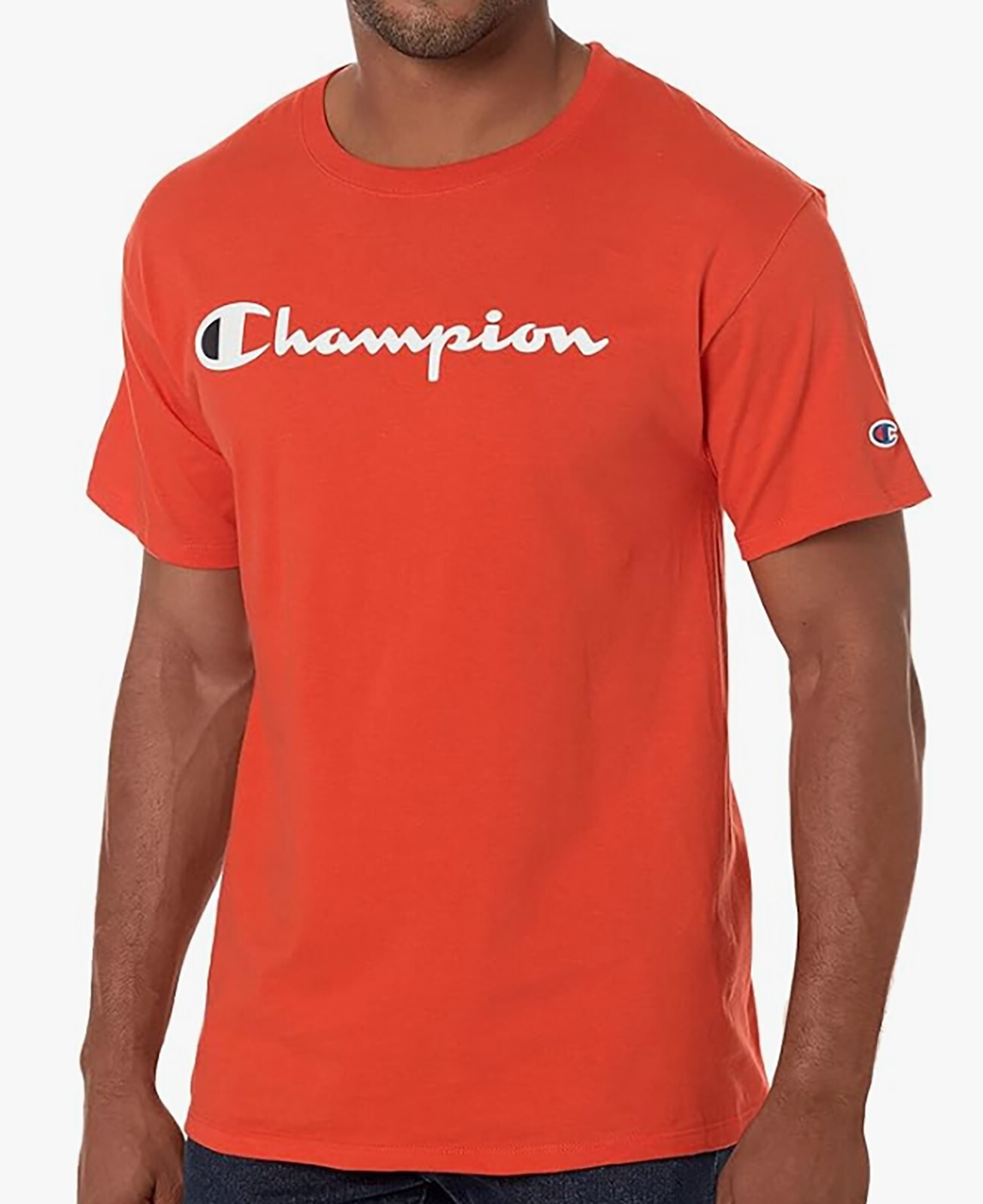Champion Men’s T-shirt, Cotton Midweight Men’s Crewneck Tee, T-shirt for Men, Sc