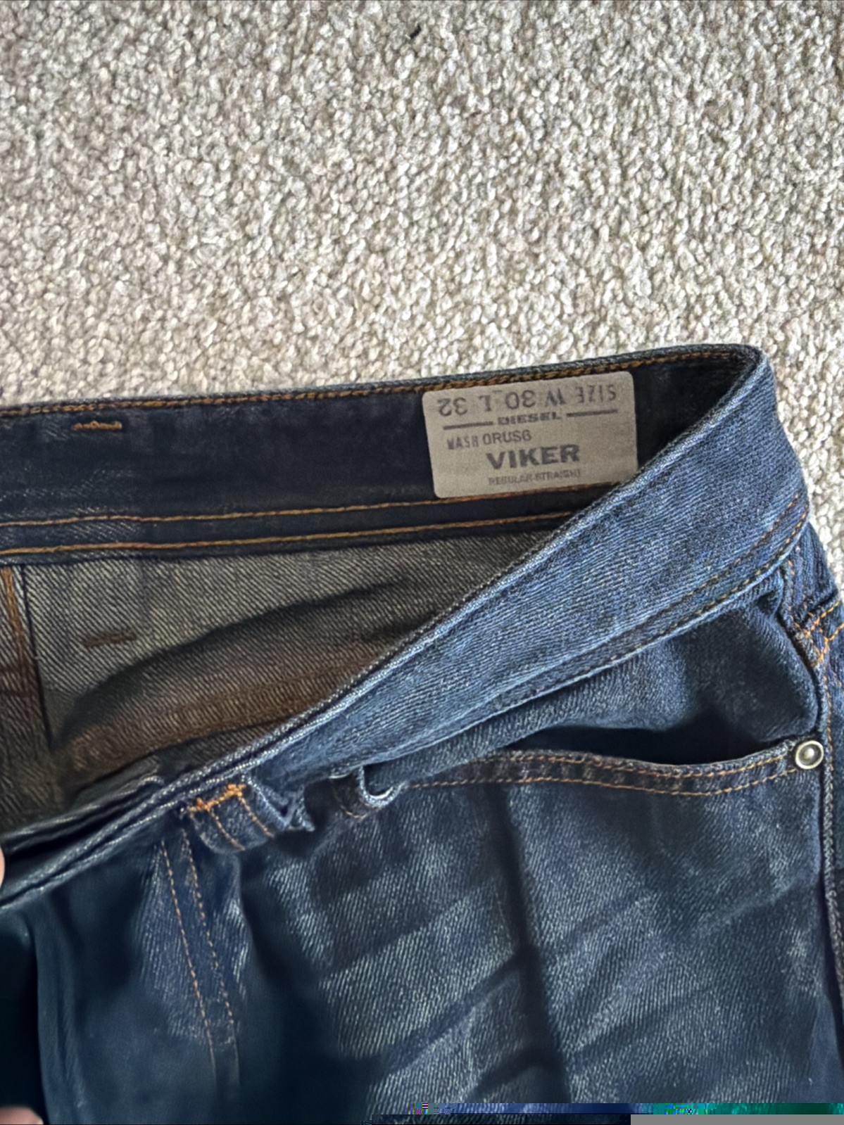 Diesel Industry, Regular Straight Leg Blue Jeans Viker