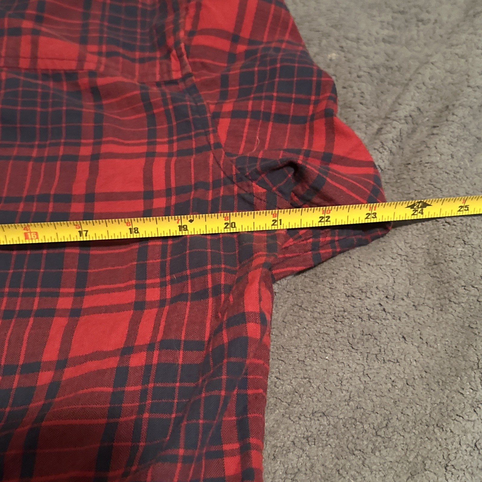 Columbia Red Plaid Flannel Shirt Mens Large Button Up Cotton Hiking Outdoor