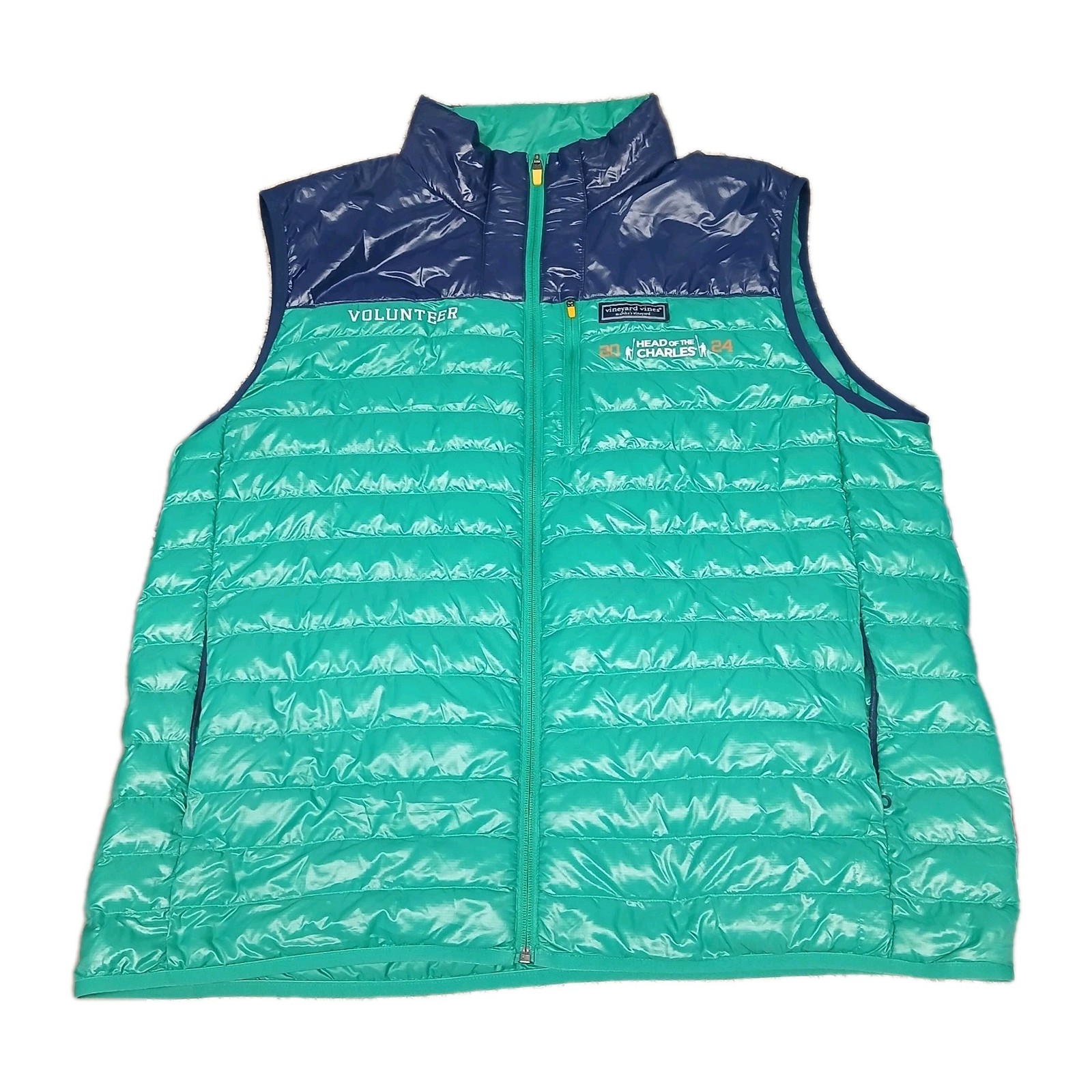 Vineyard Vines Puffer Vest Mens XXL Green Head Of The Charles Regatta Volunteer