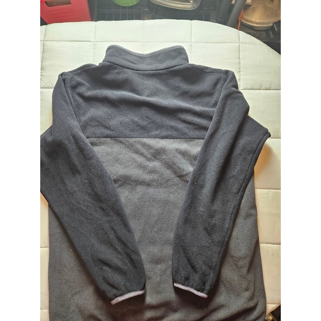 Columbia Mens Steens Mountain Fleece Pullover Grey Black Snap Neck Large