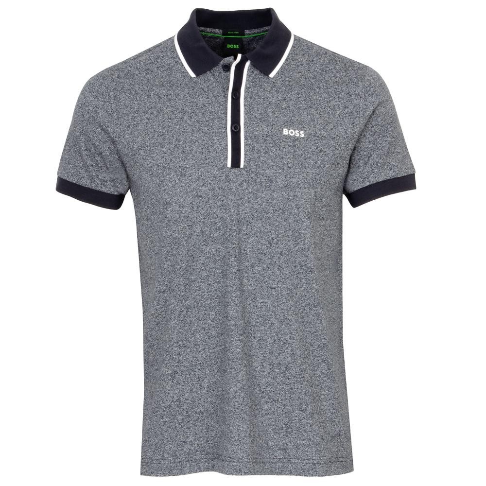 HUGO BOSS $129 Men’s Regular Fit Paddy 4 Polo Shirt DARK BLUE Logo AUTHENTIC NEW