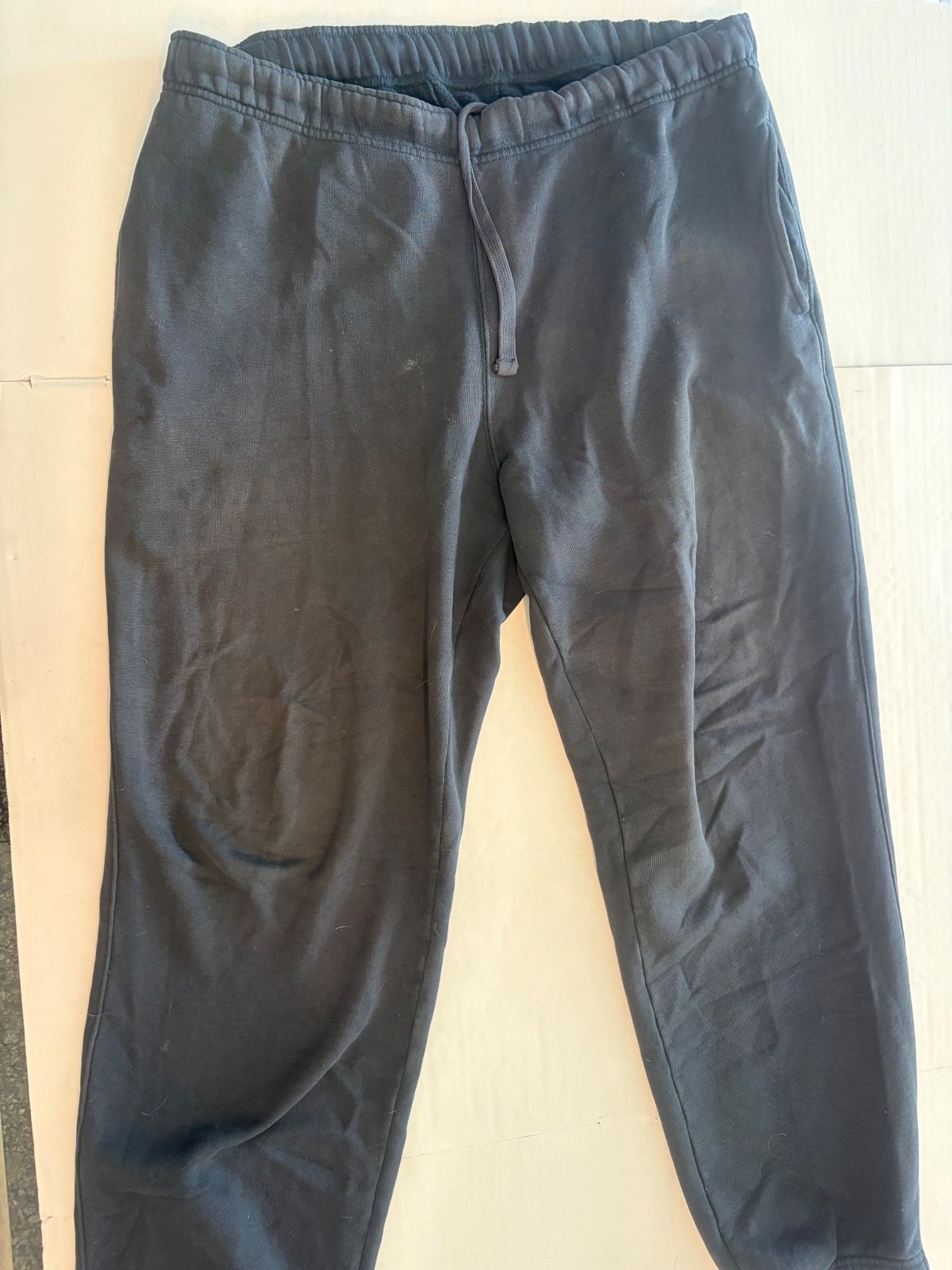 L.L.Bean Men’s Medium Regular Gray Fleece-Lined Sweatpants with Drawstring Waist