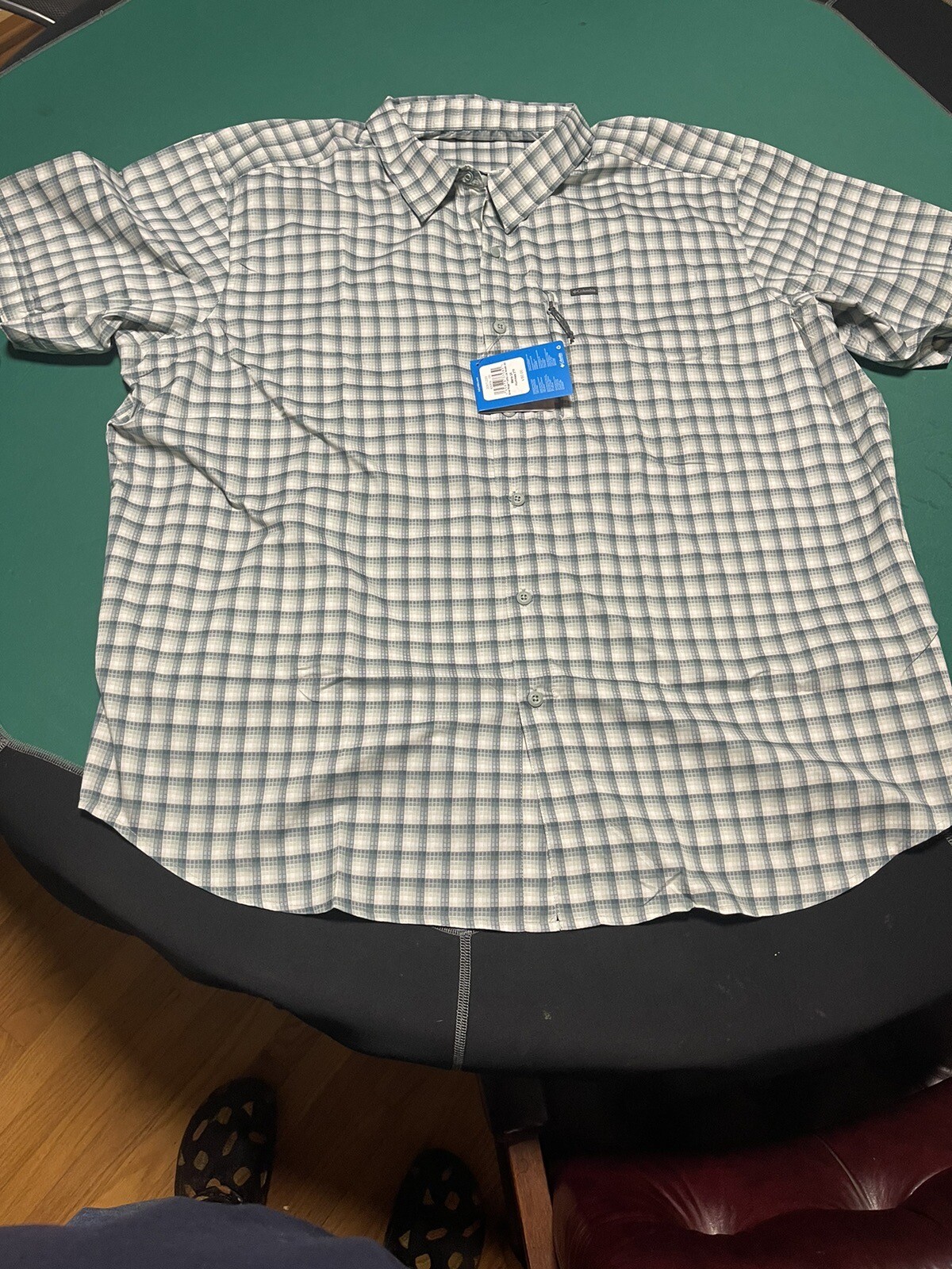 Columbia Shirt Mens SZ 3XL Multi Plaid Silver Ridge Utility Lite Short Sleeve