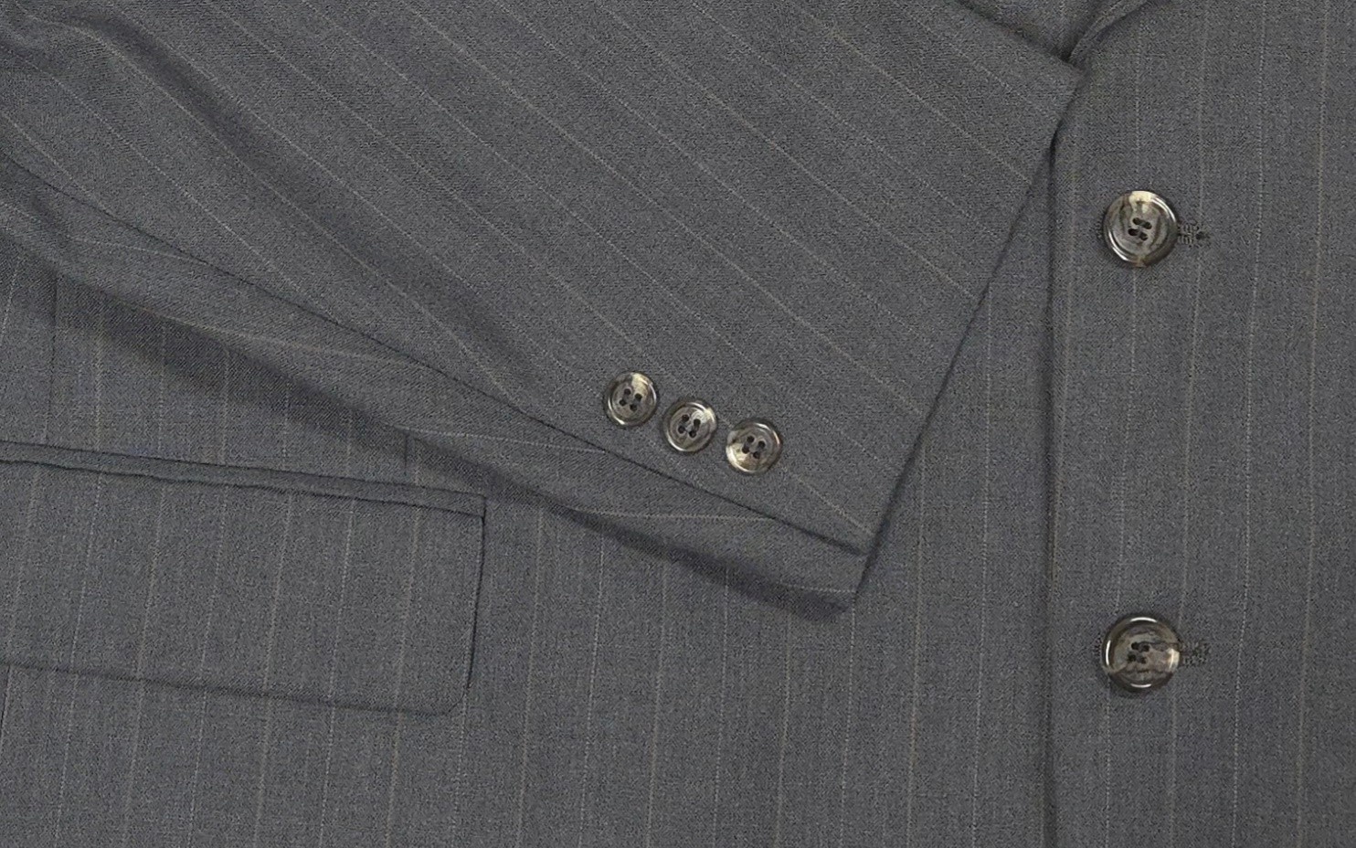 EVAN PICONE Custom Fit Suit 56L Big & Tall Gray Stripe made in USA 100% wool