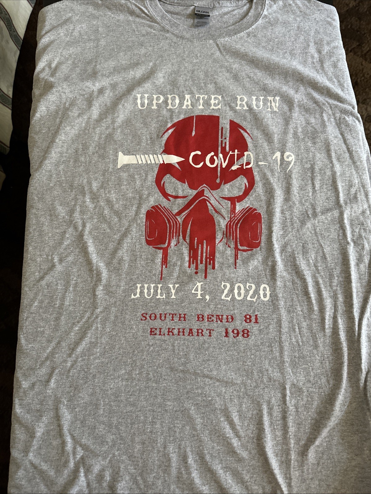 Hells Angels South Bend Red & White Support T-shirt 3XL