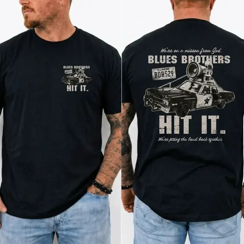 Blues Brothers Car T-Shirt, Vintage Bluesmobile T-Shirt, Classic 80s Movie