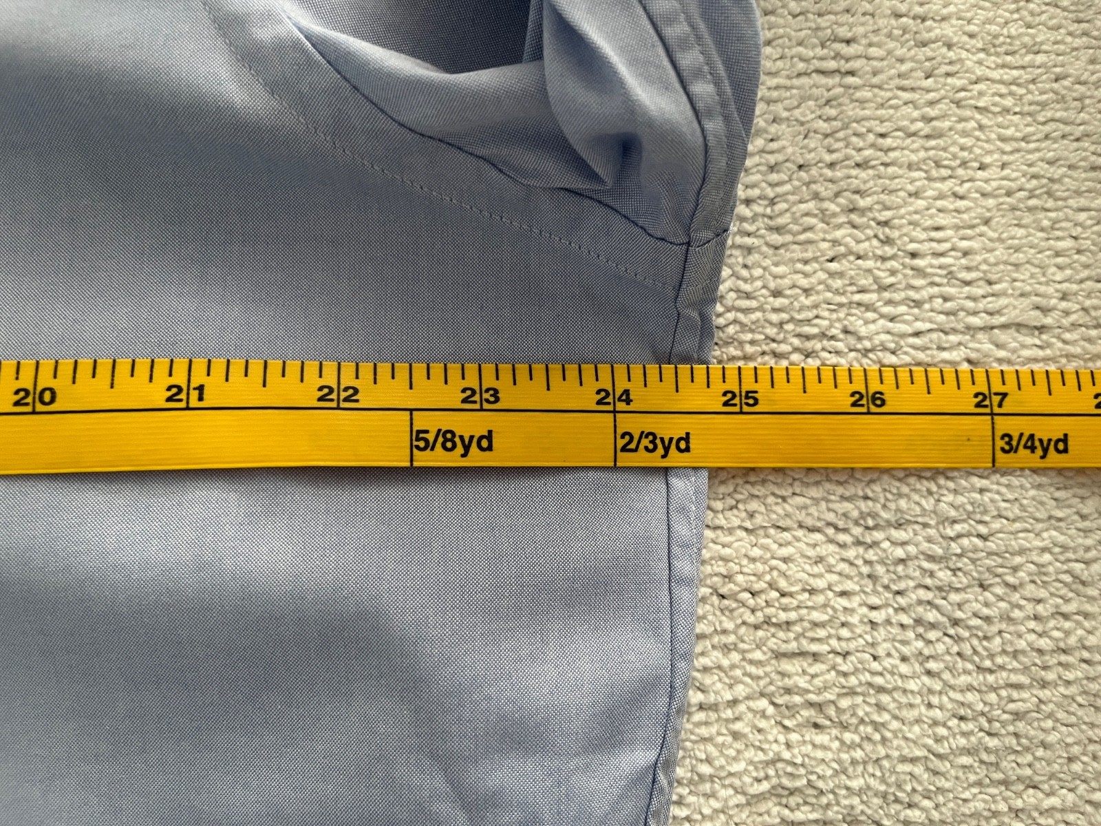 Proper Cloth Shirt Mens L Blue Solid Cotton Weston Blue Pinpoint Oxford 18/35