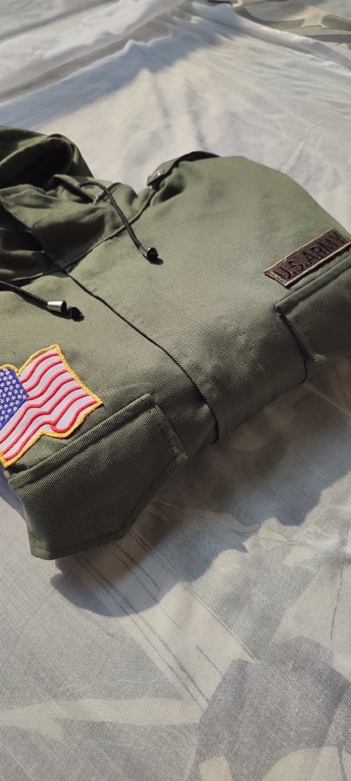 MENS JOHN RAMBO M65 FIRST BLOOD JACKET US ARMY FIELD COMBAT GREEN COTTON JACKET.