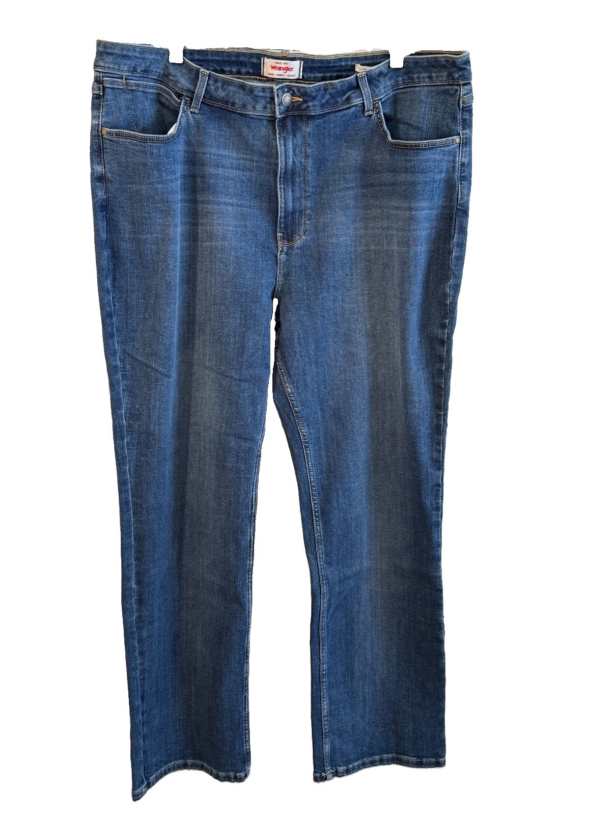 Wrangler High Rise True Straight Blue Jeans 34L