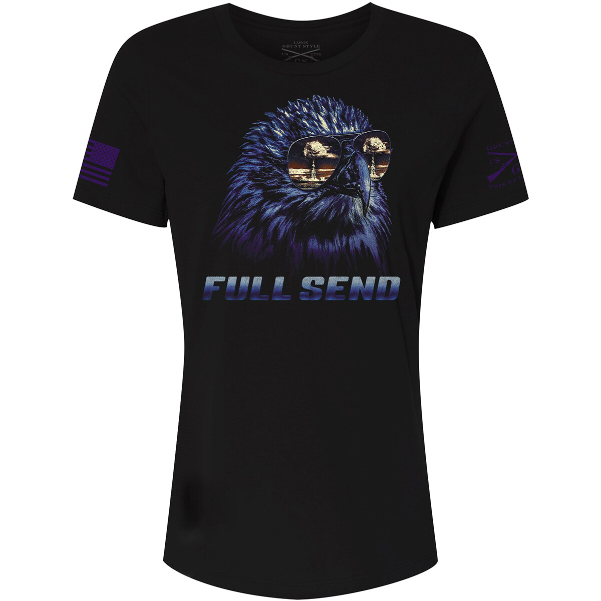 Grunt Style Women’s Relaxed Fit Full Send T-Shirt – Black