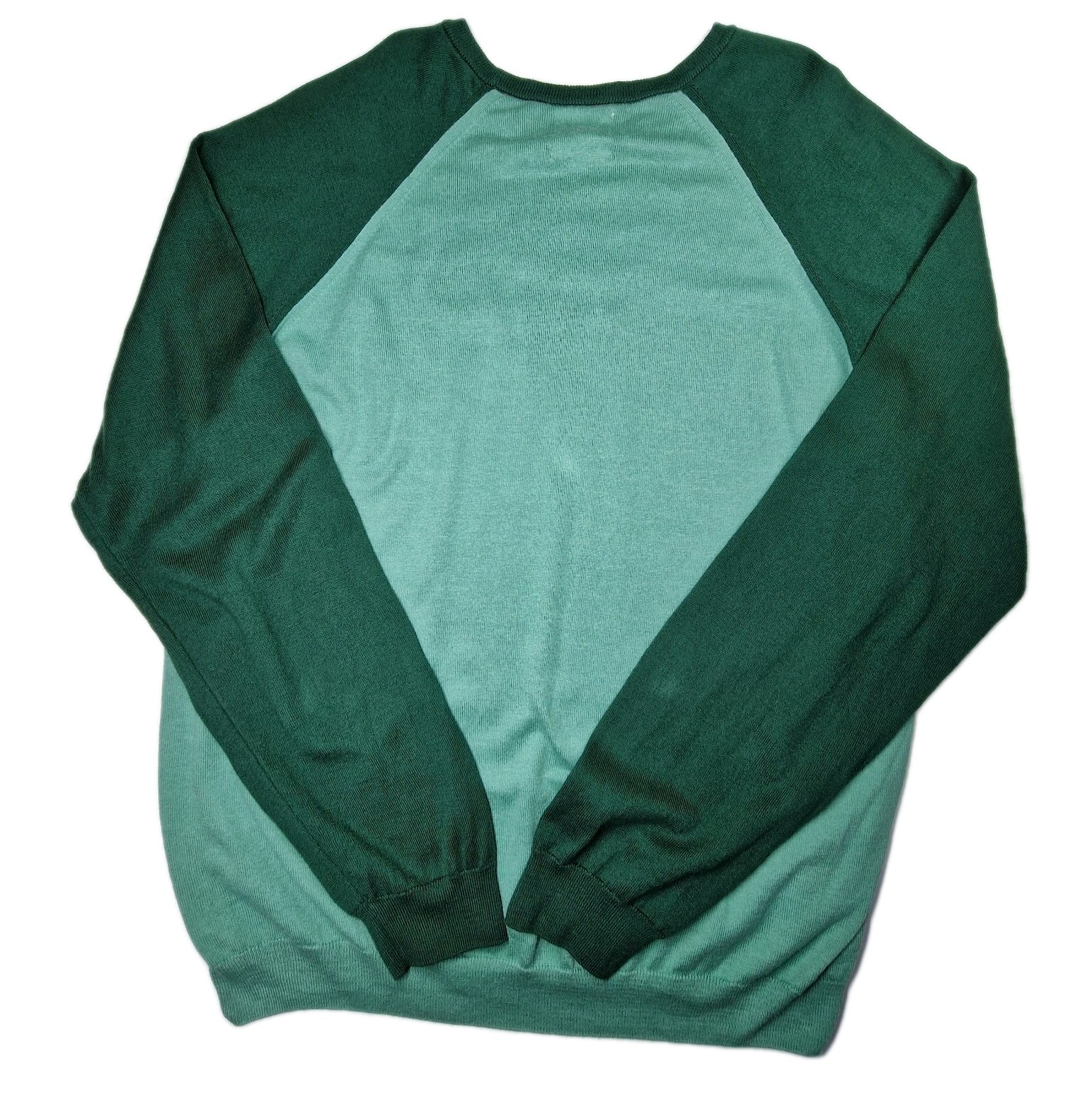 Brava Fabrics Mens XL Sweatshirt Green Raglan Nippon Patch Organic Cotton Casual