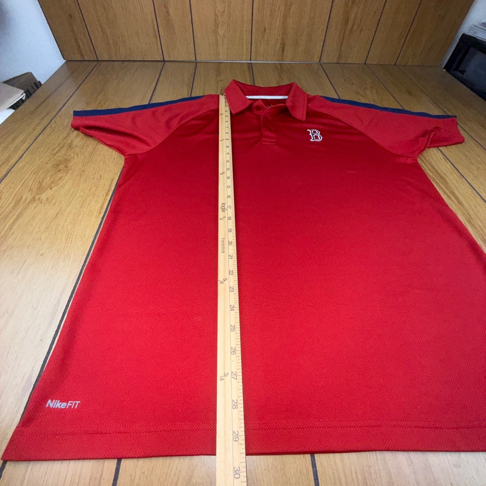 Nike Boston Red Sox MLB Polo Shirt Mens Large Red Dri-FIT Baseball