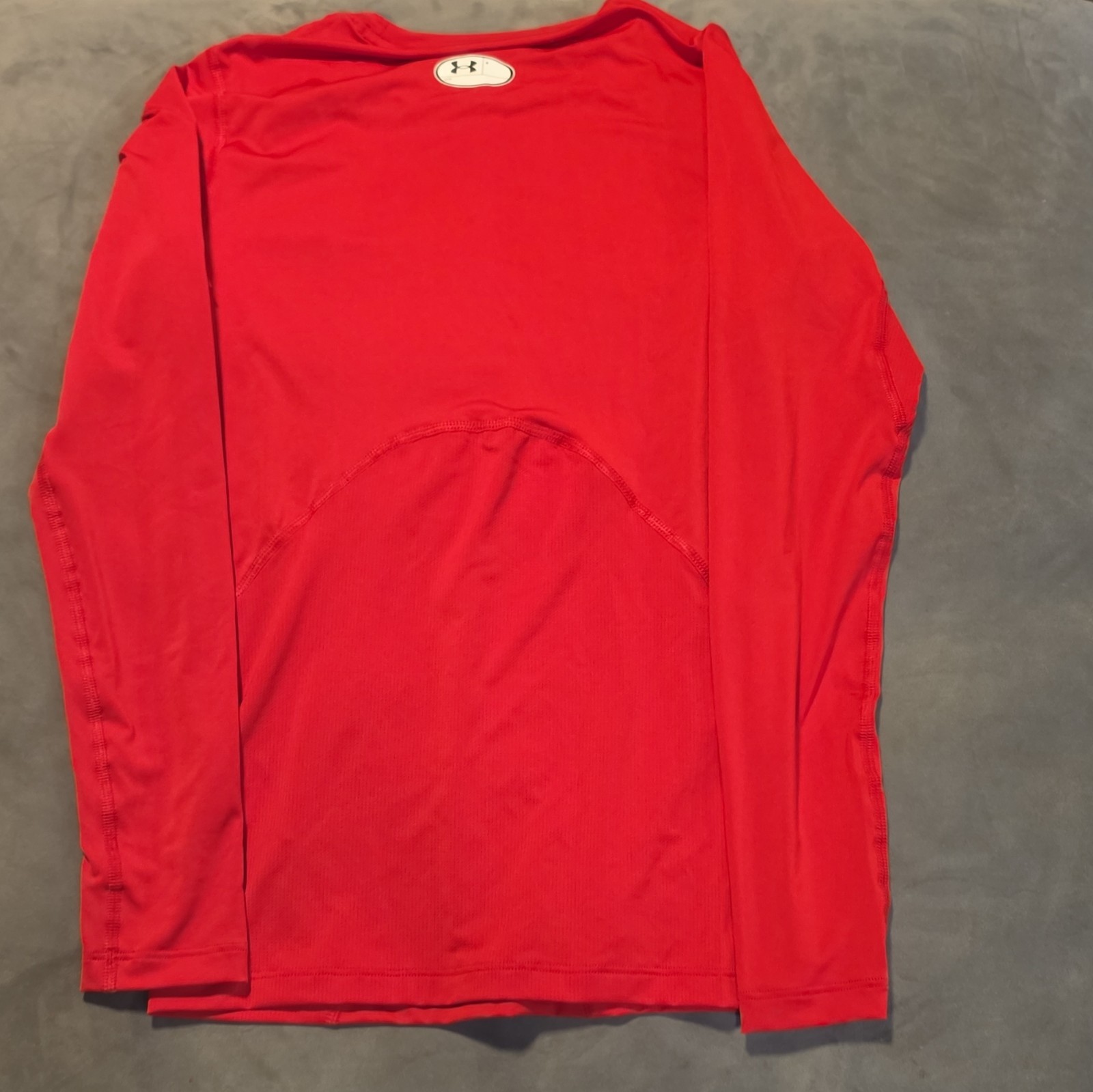 Under Armour HeatGear Men’s M Compression Long Sleeve Crew Neck Shirt Red Logo