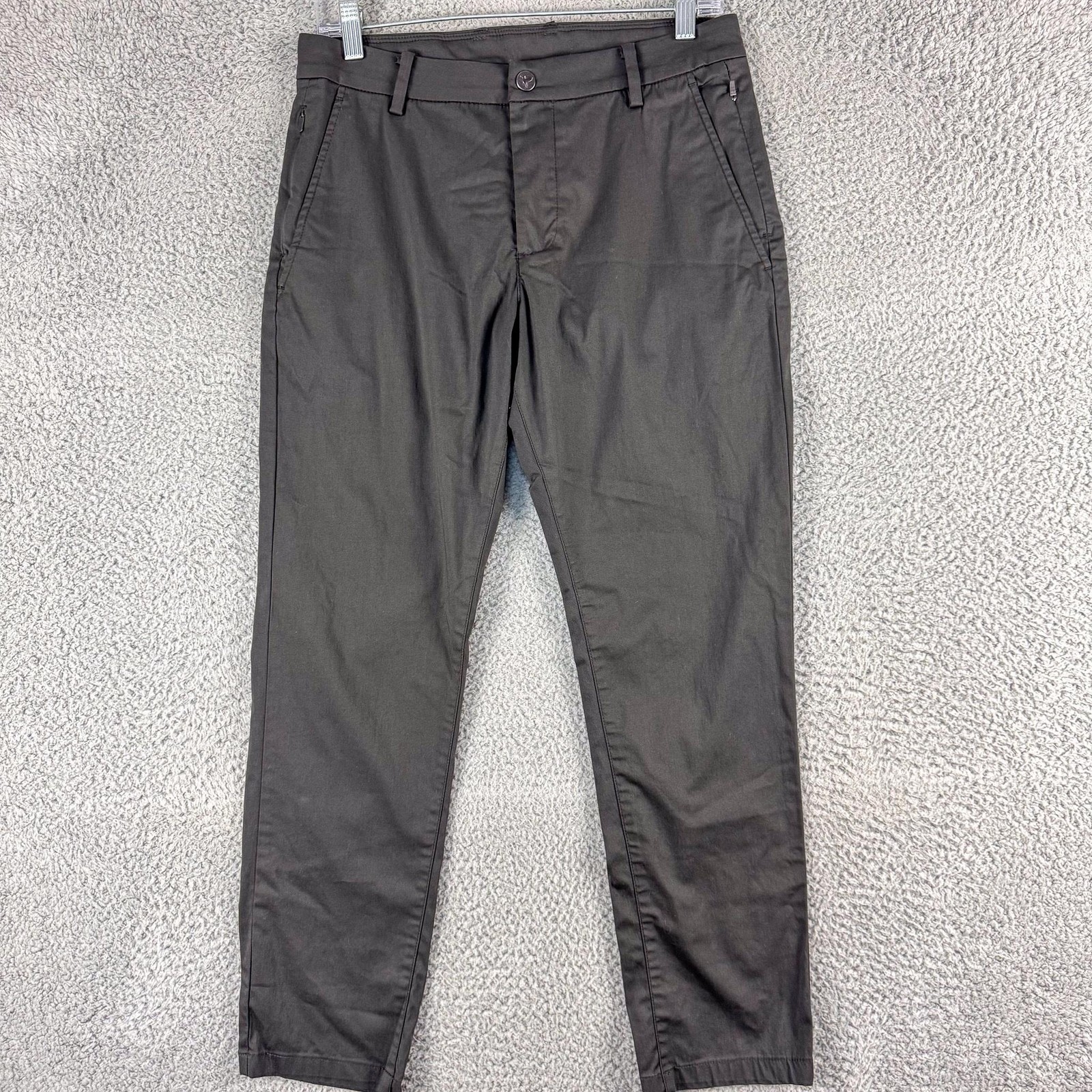 Birddogs Pants Mens 30 Gray Stretch Nylon Cotton Blend Golf Jogger Liner 30×27