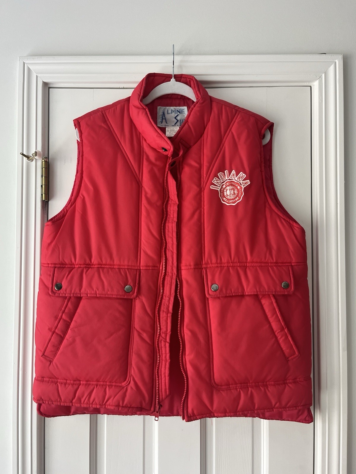 Vintage Indiana University Alpine Ski Puffer Vest