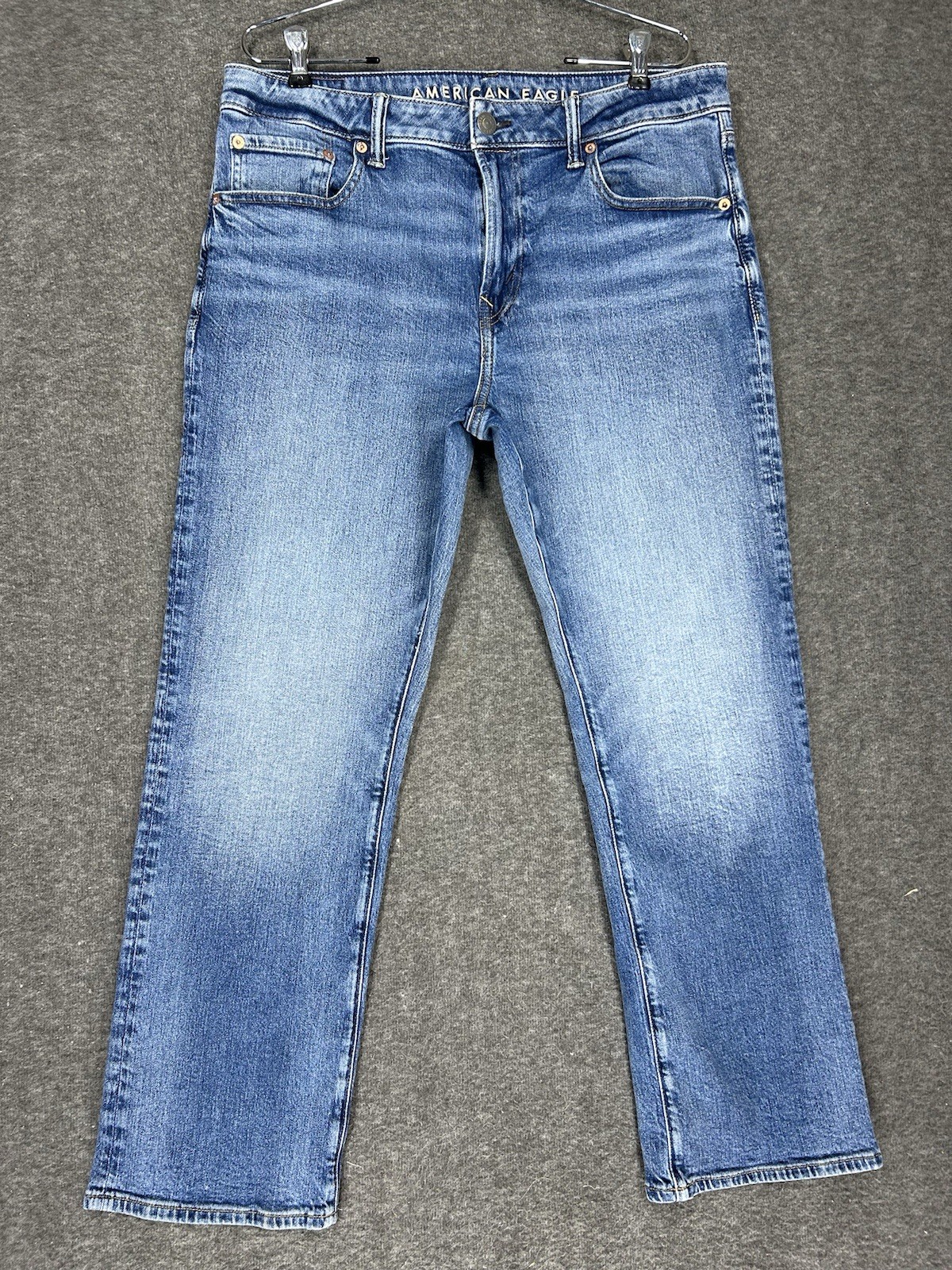 American Eagle Jeans Mens 34×30 (fits 34×29) Whiskering Airflex Original Bootcut