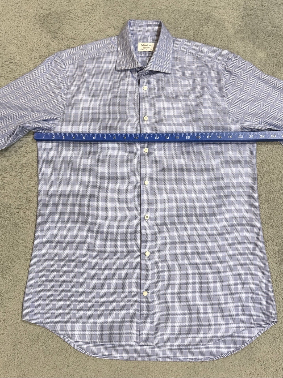 Stenstroms 40 Cutaway Collar Micro Houndstooth Twofold Super Cotton Dress Shirt