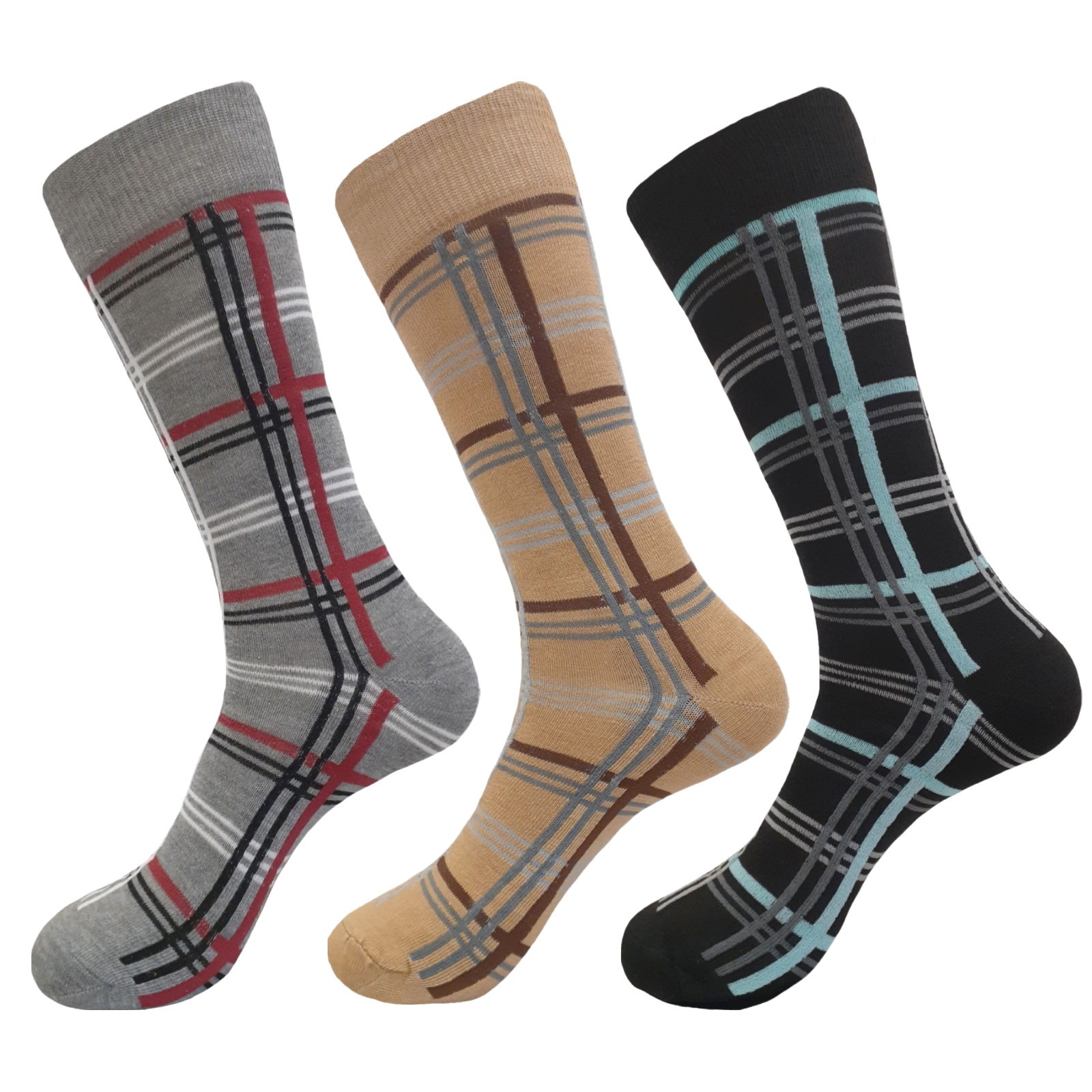 3-6-12 Pk Men’s Dress Socks First Quality Striped Polka Dots COTTON Socks 10-13