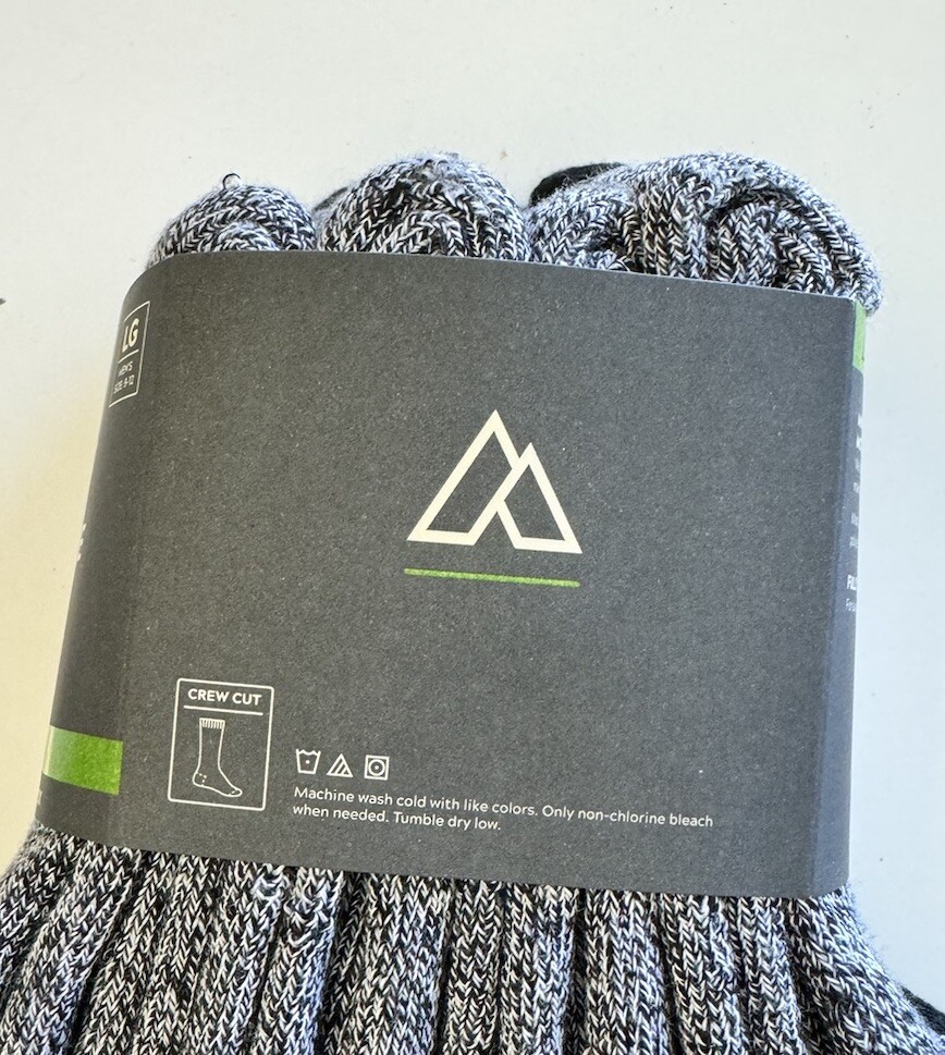 Alpine Design Men’s Performance Hiker Crew Socks 4 Pack Size Large or X-Large