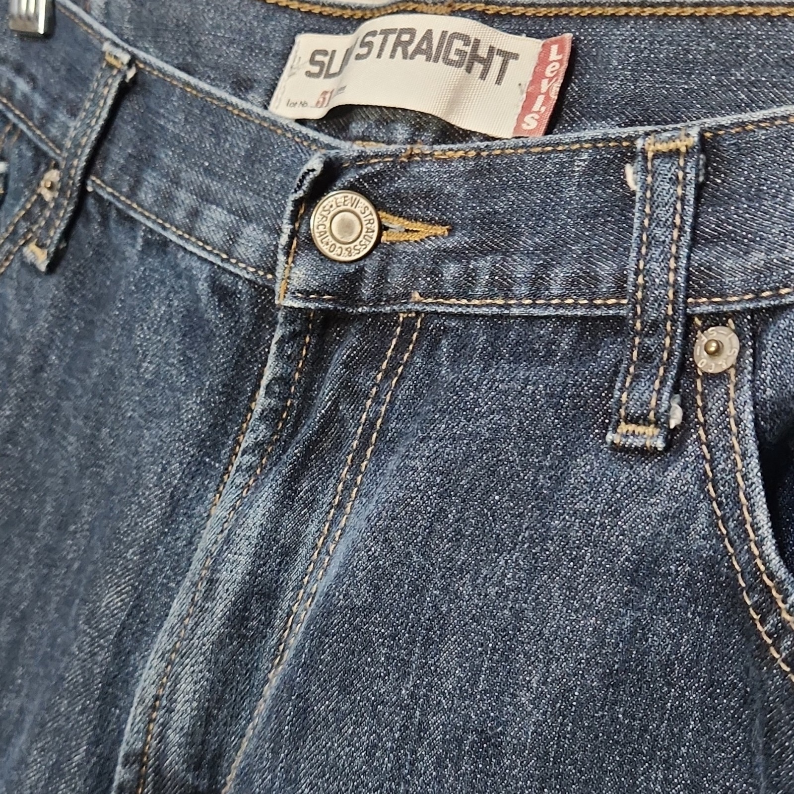 VINTAGE Levi’s Men’s 500 Series 514 Slim Straight Dark Wash Blue Denim Jeans