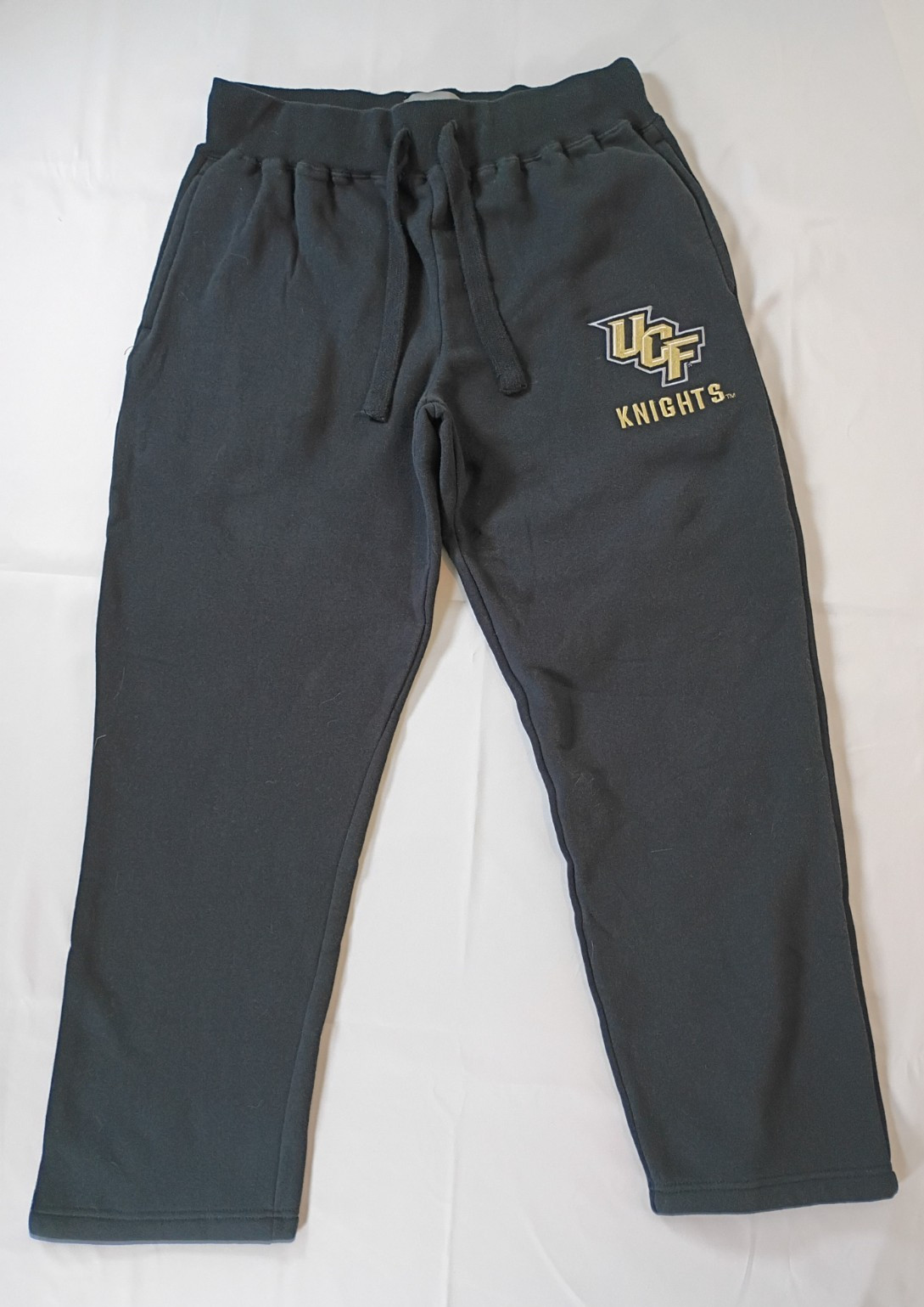 UCF Knights Mens Large Black Fleece Sweatpants Drawstring Jogger Pants