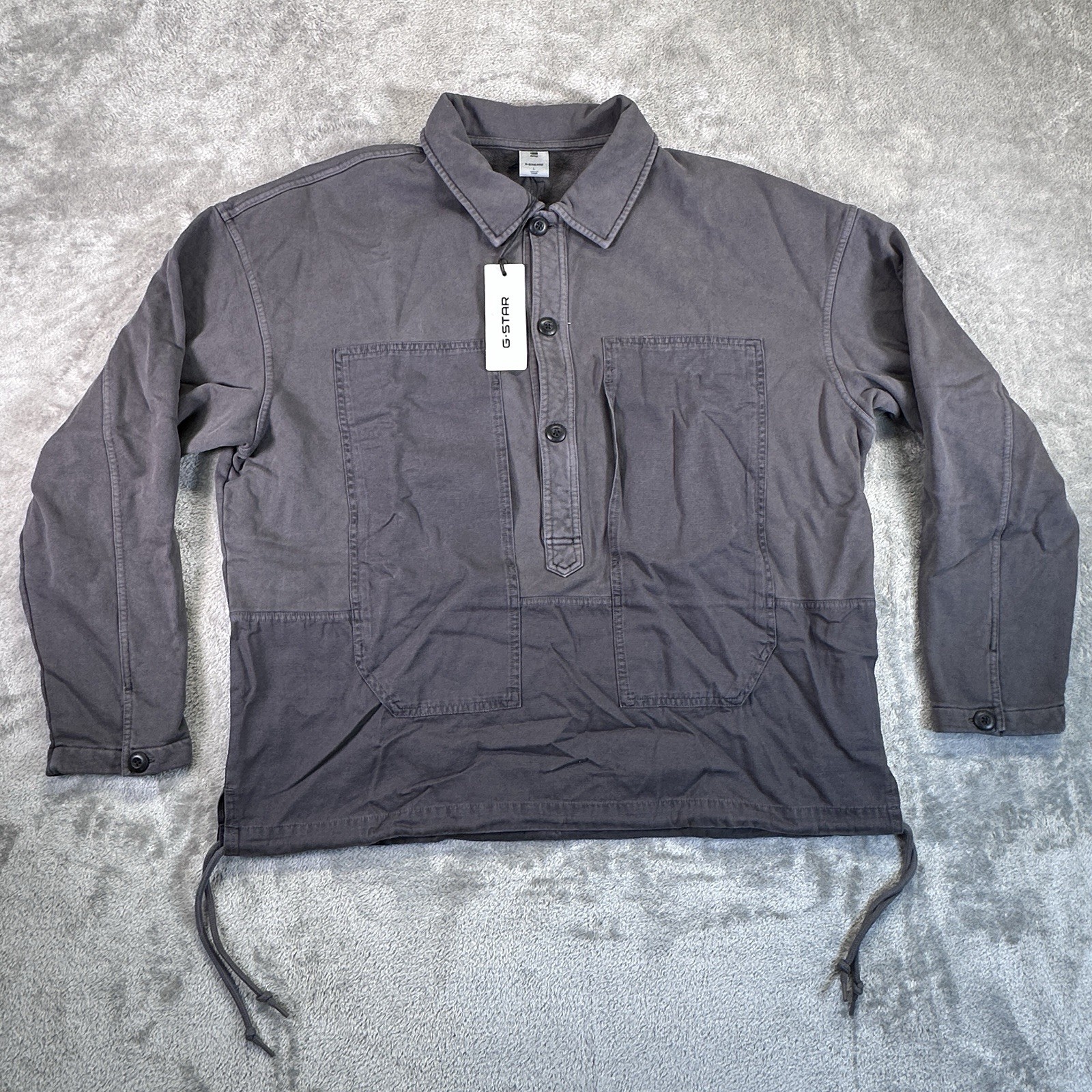 G-Star Raw Sweater Men’s Size Large Fabric Mixed Loose Sweater Color Granite