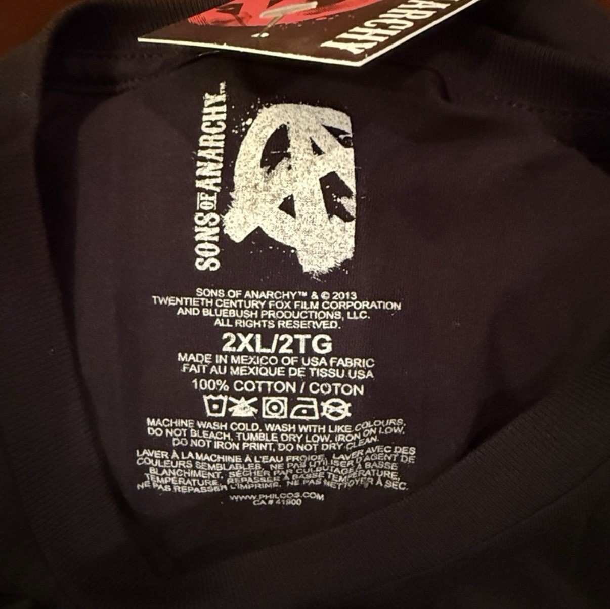 Sons of Anarchy Reaper SAMCRO Black Graphic T Shirt Men’s Size 2XL XXL