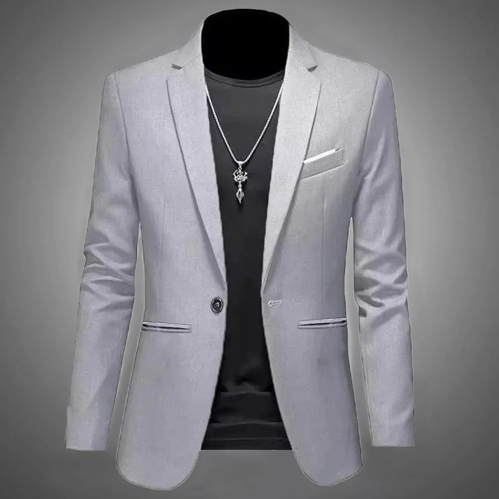 Men’s Trendy Leisure Boutique Suit Jacket Autumn Casual Business Slim Fit.