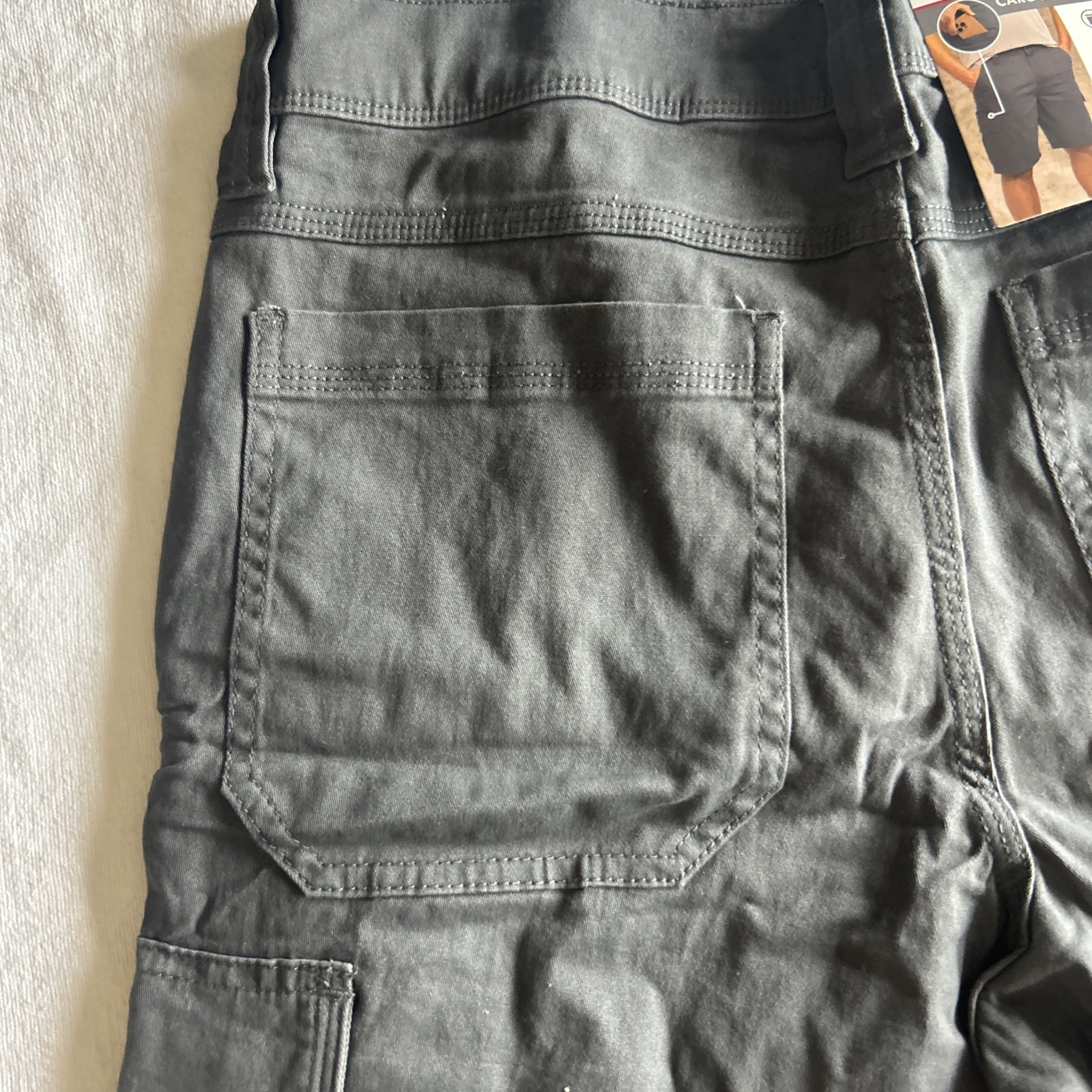 Wrangler Cargo Shorts 32 Relaxed Fit Cotton Gray Outdoors Casual NEW