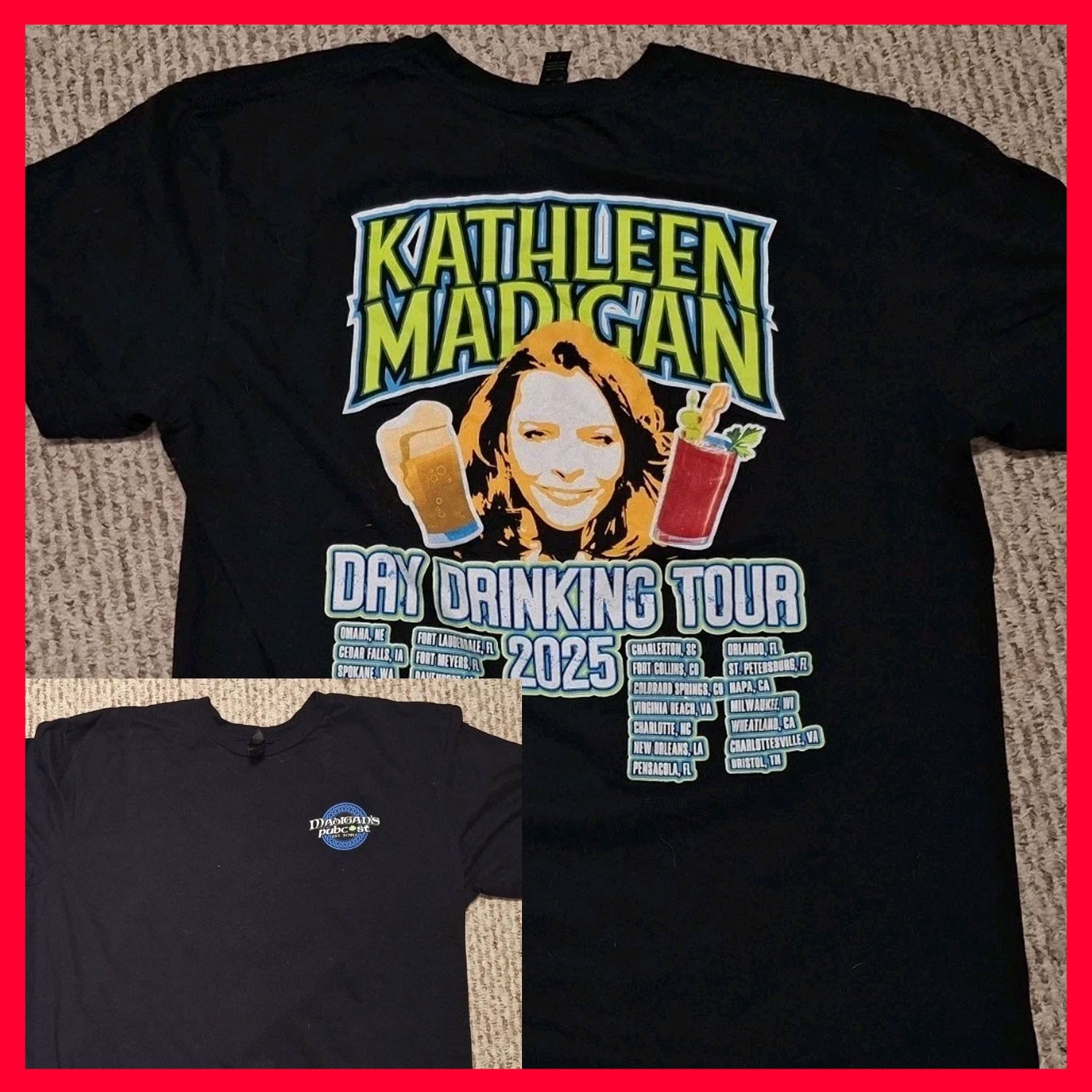 REPRINT – Kathleen Madigan 2025 Dry Drinking Comedy Tour Shirt All Size