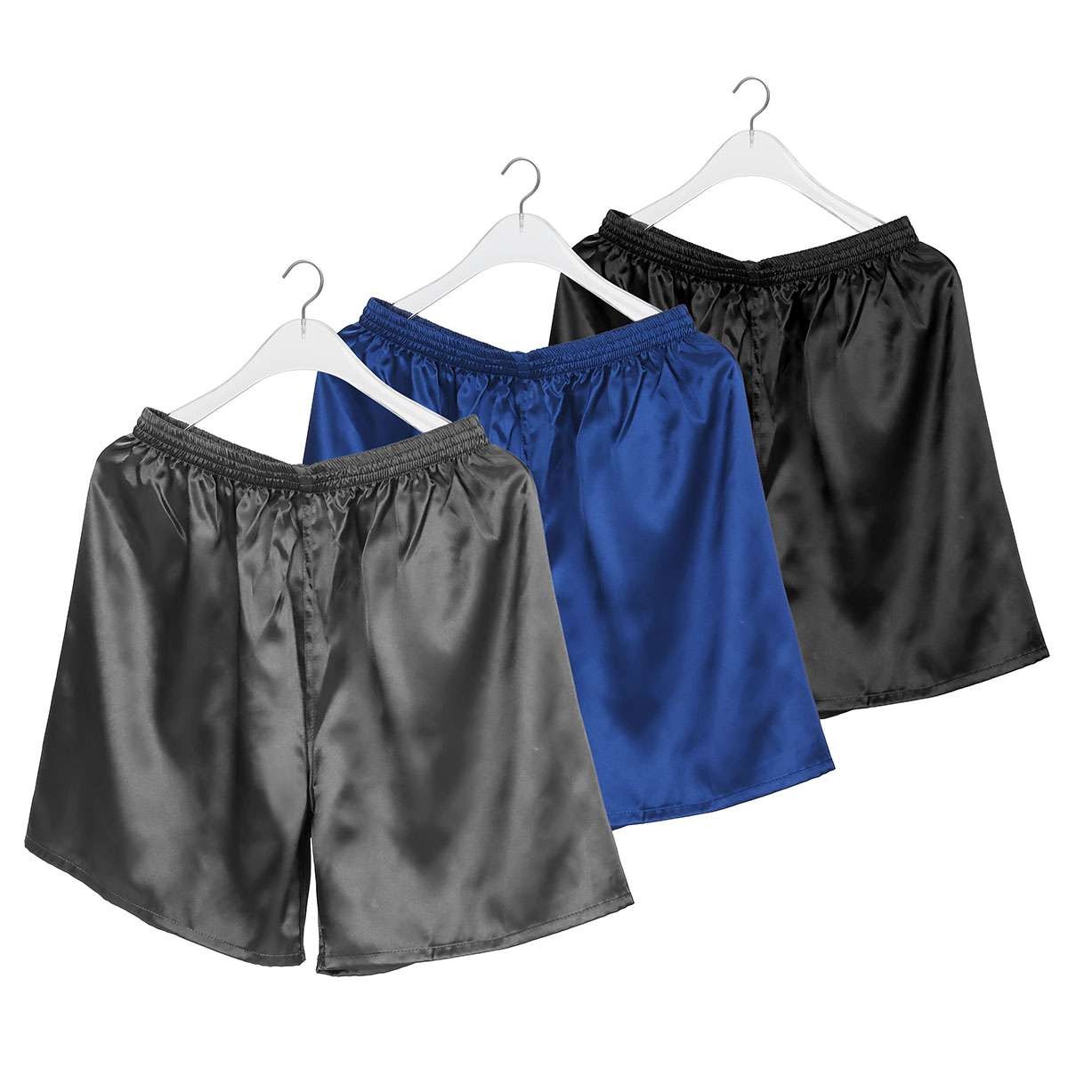 Mens Satin Silk Boxers Shorts Sleepwear Underwear Pants Nightwear Pyjamas Bikini