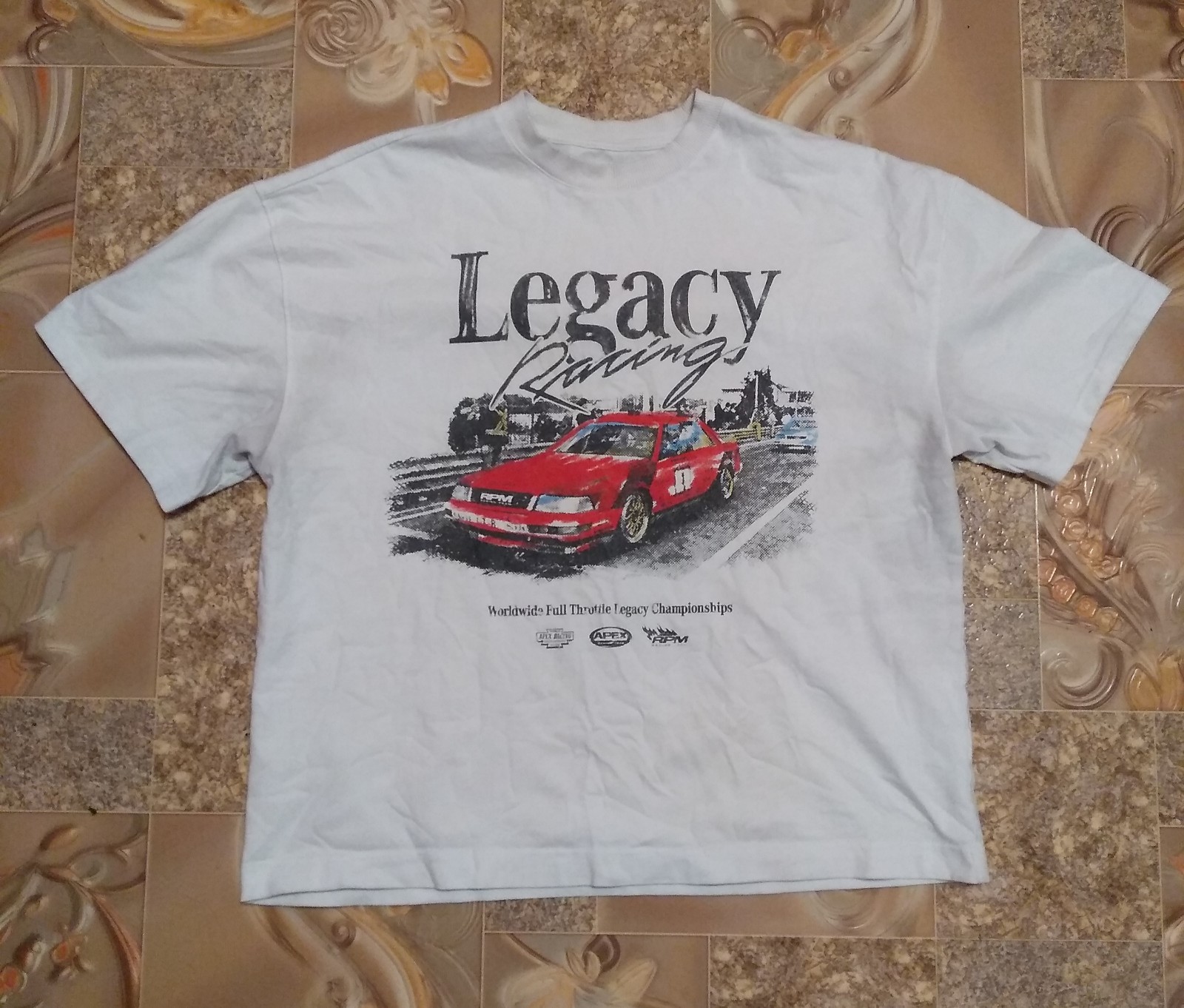 Vintage RiverIsland River Island T-shirt 90s Legacy Racing Size L oversized