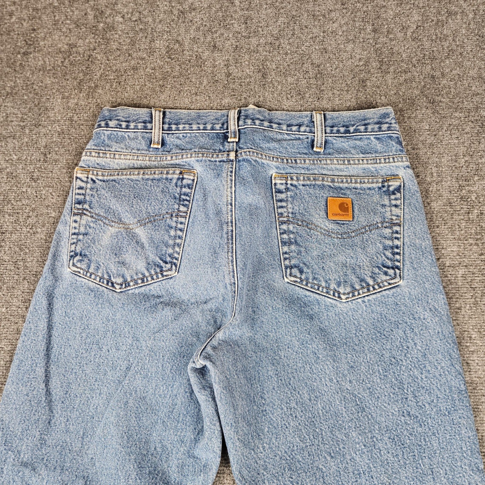 Carhartt B18 DST Traditional Fit Straight Leg Blue Denim Jeans Mens 34×30
