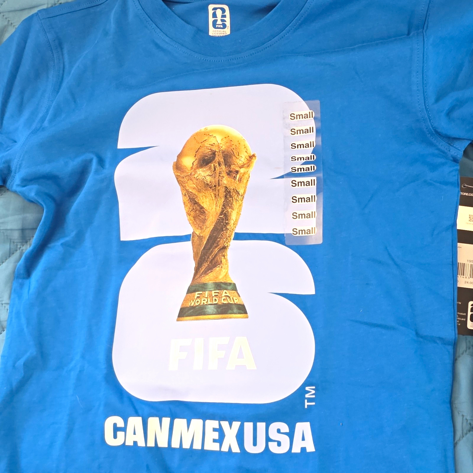 FIFA CANMEXUSA Blue Graphic Logo Crew Neck Short Sleeve T-Shirt Kids