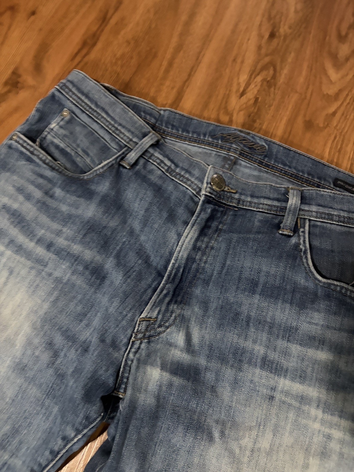 Agave Denim Men’s 36×34 Waterman Relaxed Straight Jeans Dark Blue Made in USA