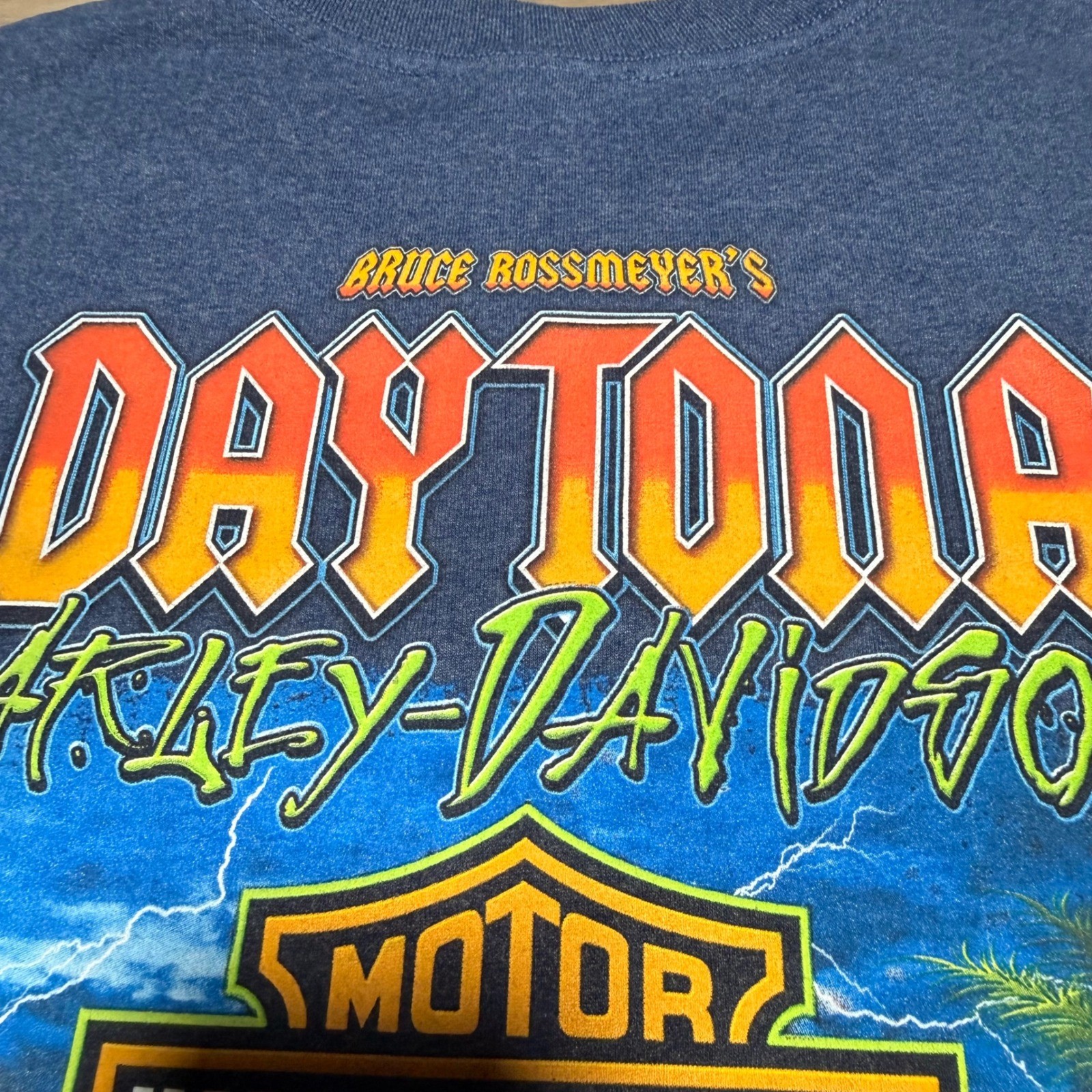 Harley-Davidson T-Shirt Mens 2XL Blue 2013 Biketoberfest Daytona Beach Florida