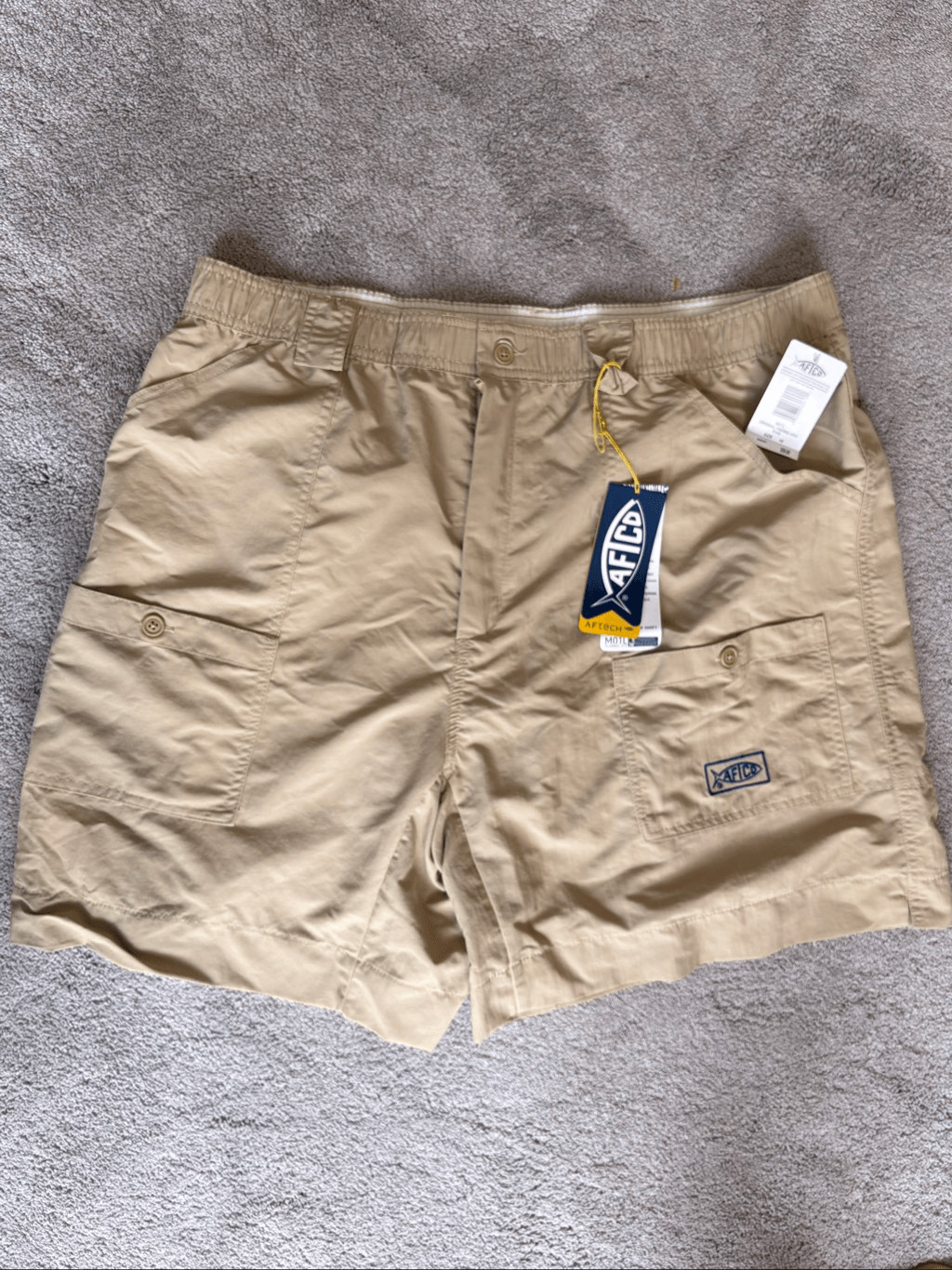NWT AFTCO khaki shorts Sz 42, $68 B27