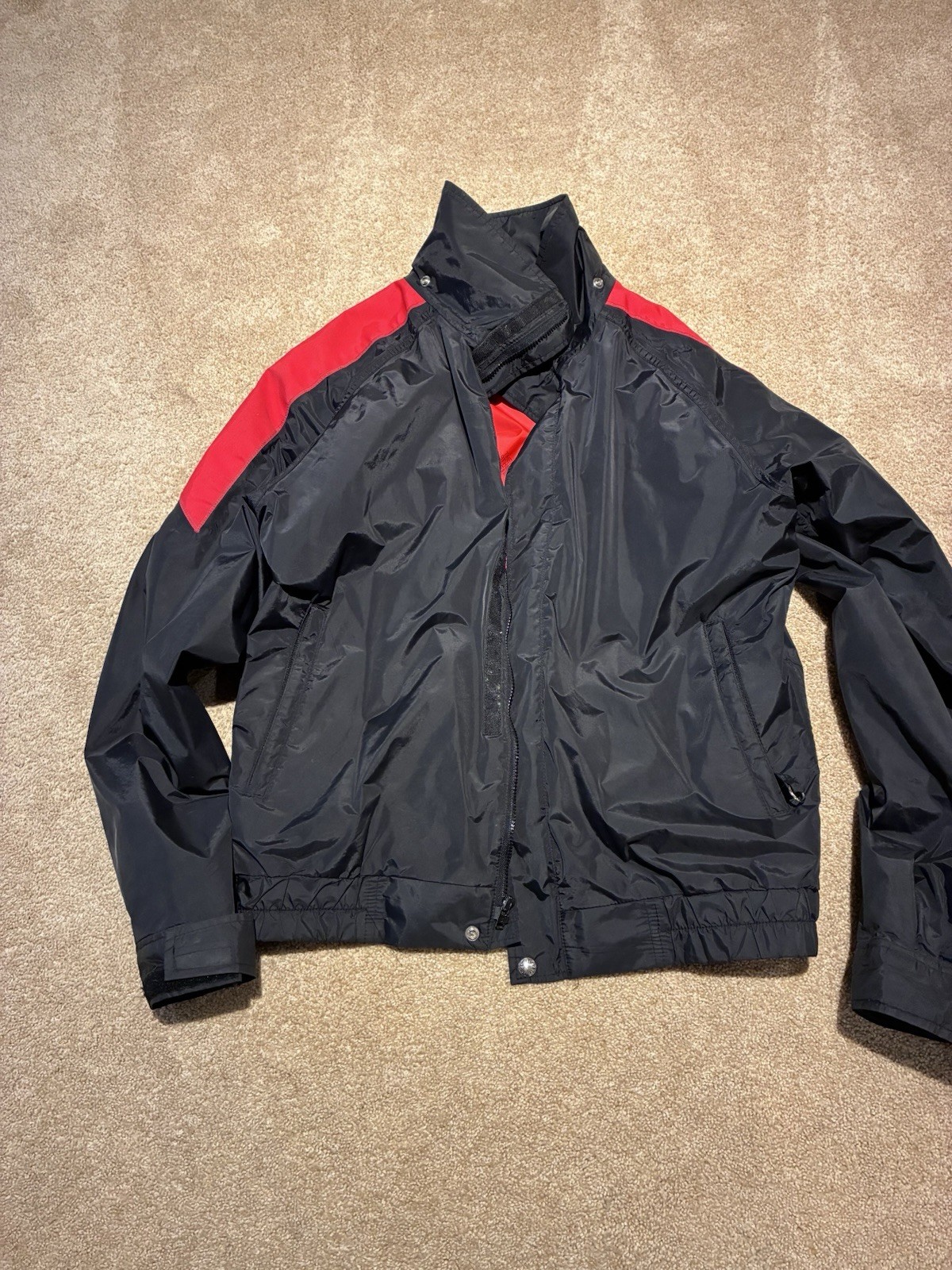 Vintage 80s/90s North Face Extreme Men’s L Black/Red Full Zip Short Jacket