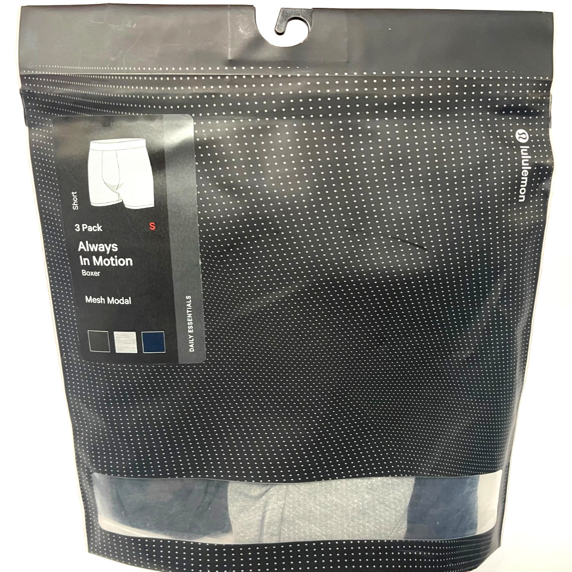 3 PACK Lululemon Always In Motion 5″ Mesh Modal Boxer Brief – LM9AN8S – SMALL S