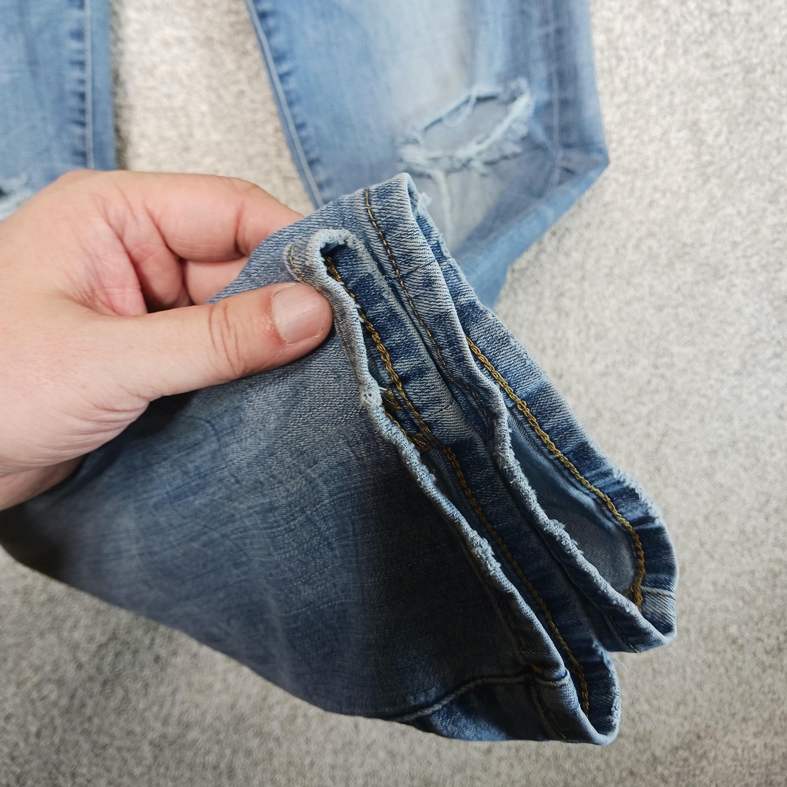 American Eagle Outfitters Jeans Mens 29×32 Slim Straight Extreme Flex Distressed