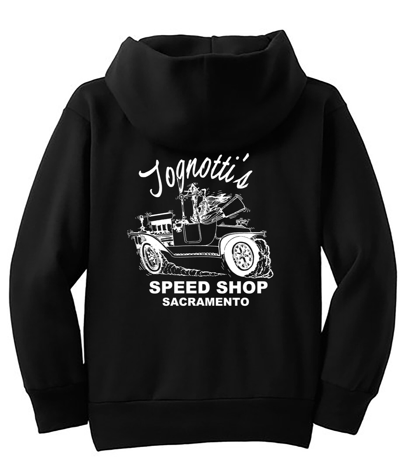 Men’s Zip Front Hoodie Hood Sweatshirt Cotton Hot Rod Speed Shop Tognotti’s